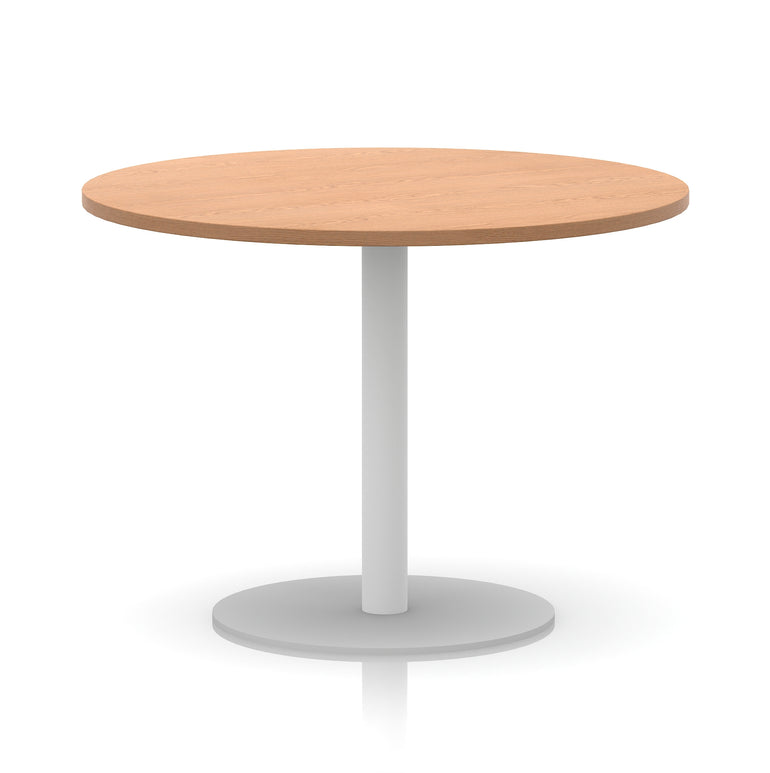 Italia Round Poseur Table White Leg