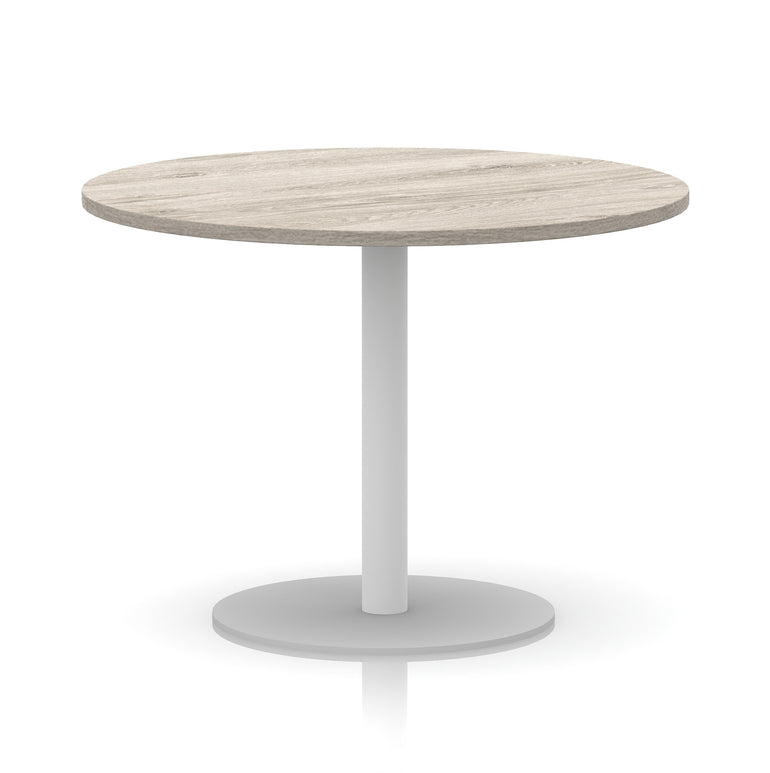 Italia Round Poseur Table White Leg