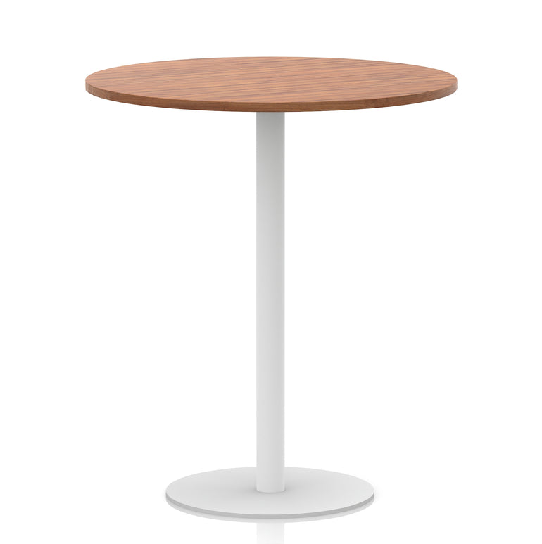 Italia Round Poseur Table White Leg