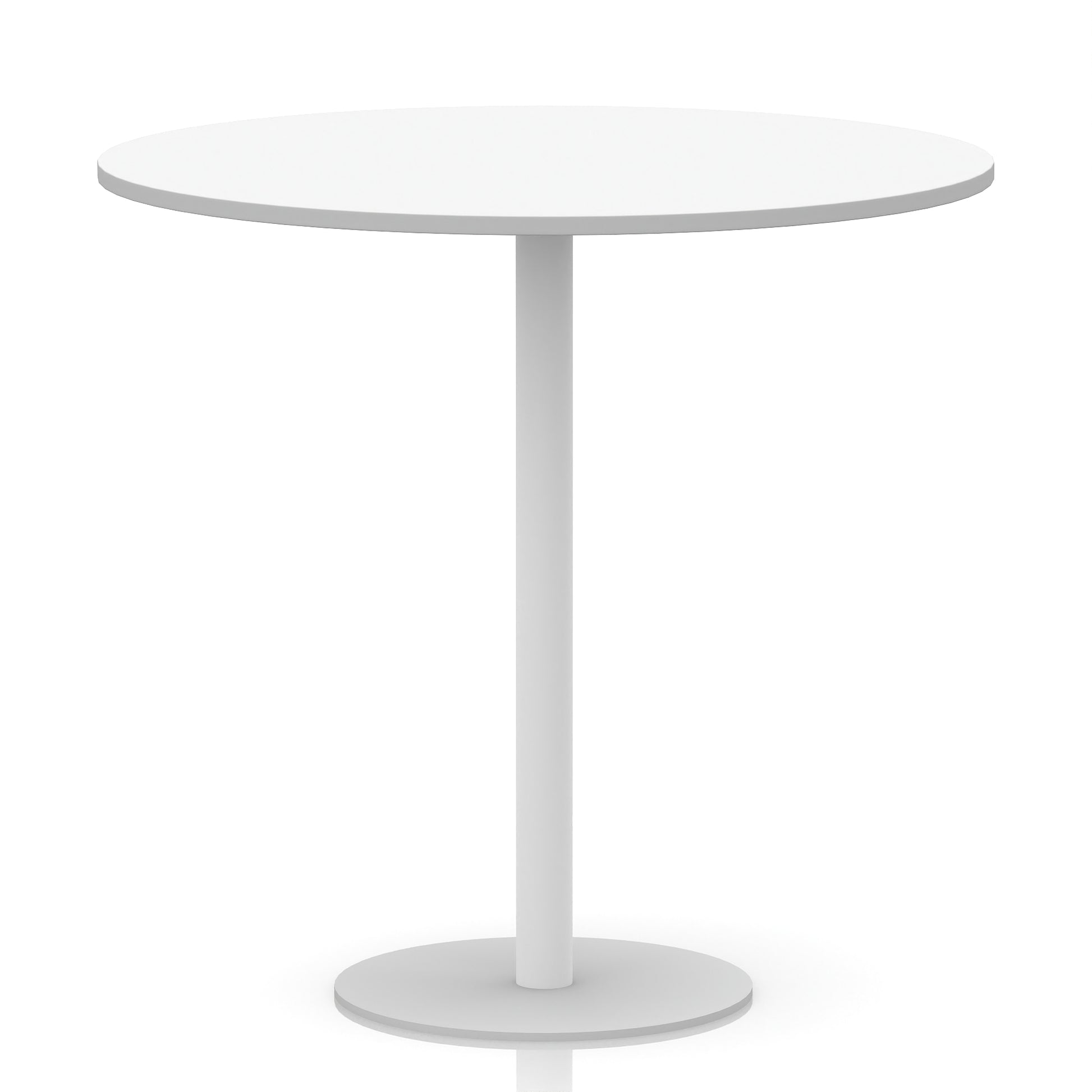 Italia Round Poseur Table White Leg