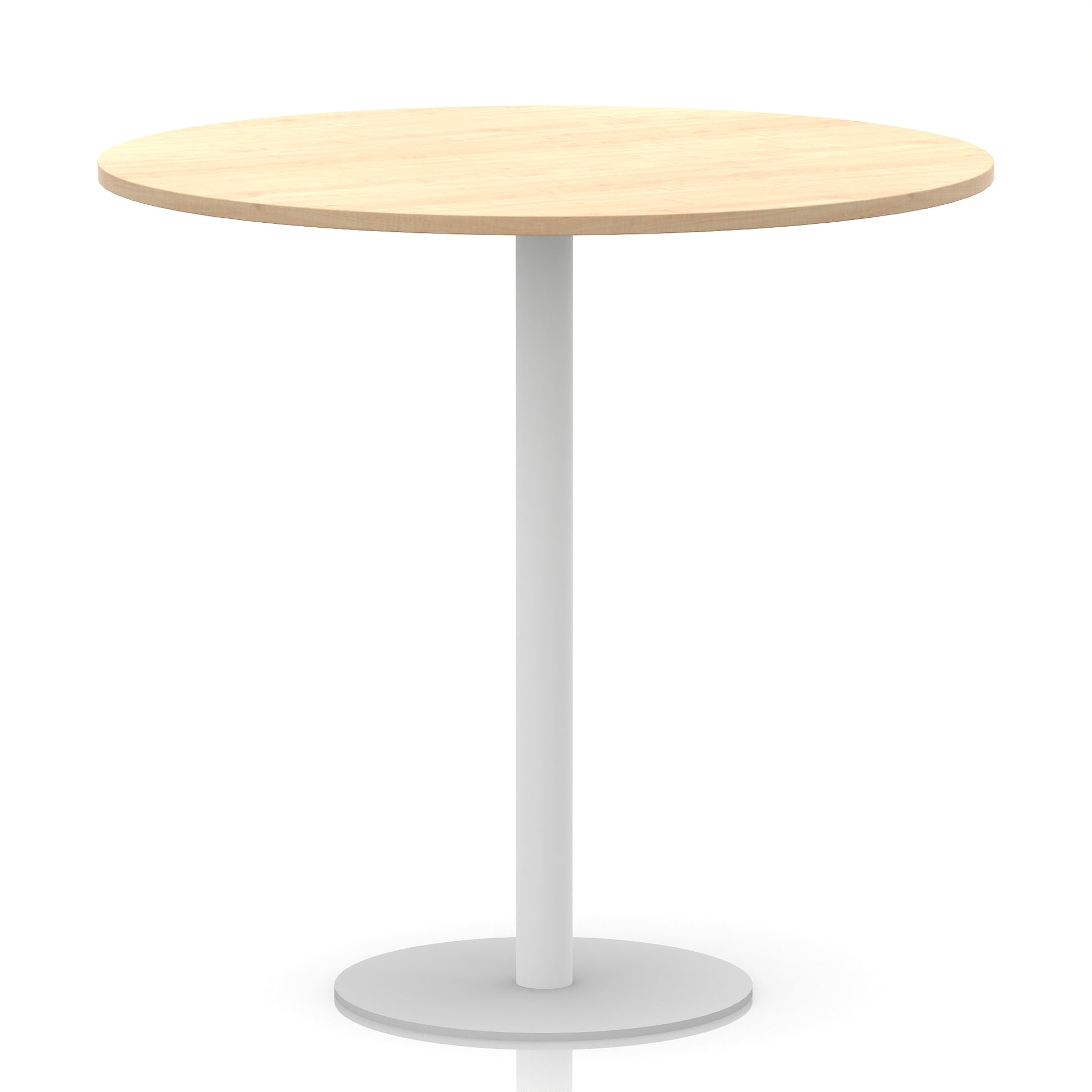 Italia Round Poseur Table White Leg