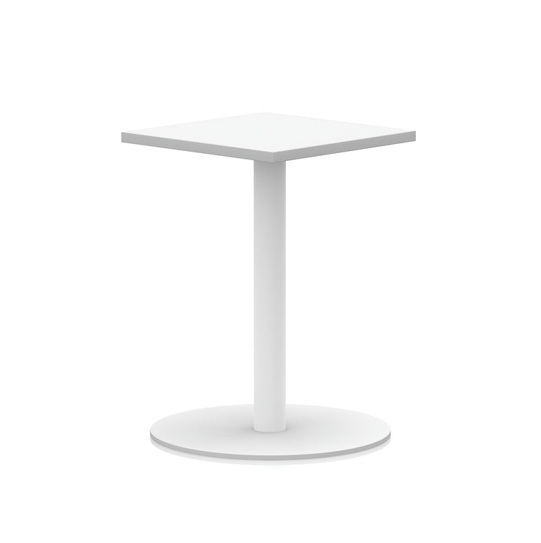 Italia Square Poseur Table White Leg