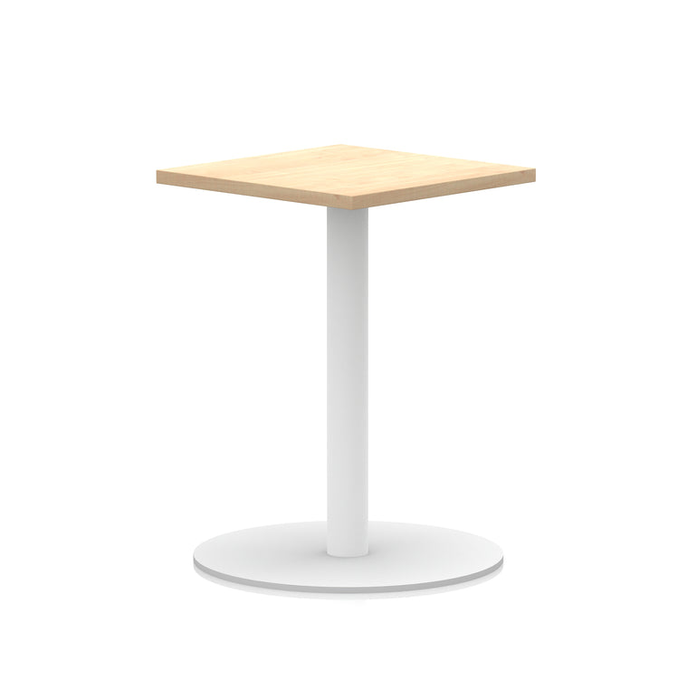 Italia Square Poseur Table White Leg