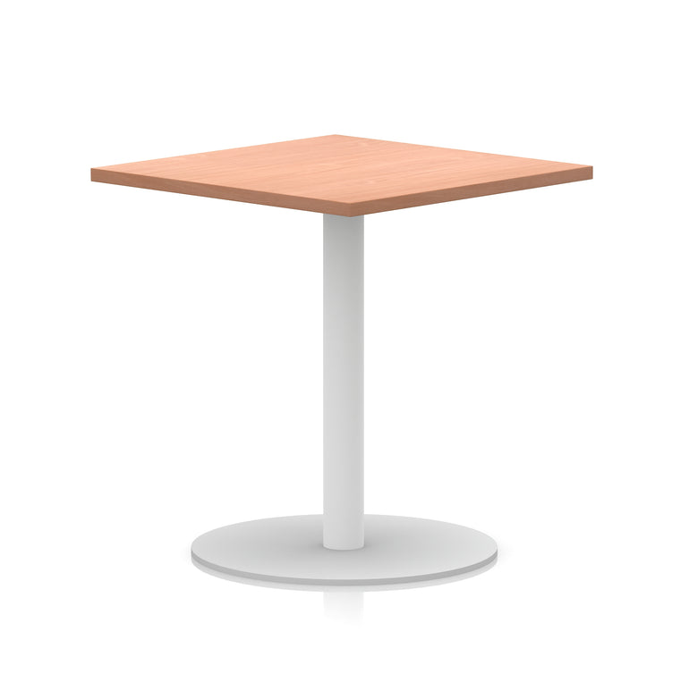 Italia Square Poseur Table White Leg