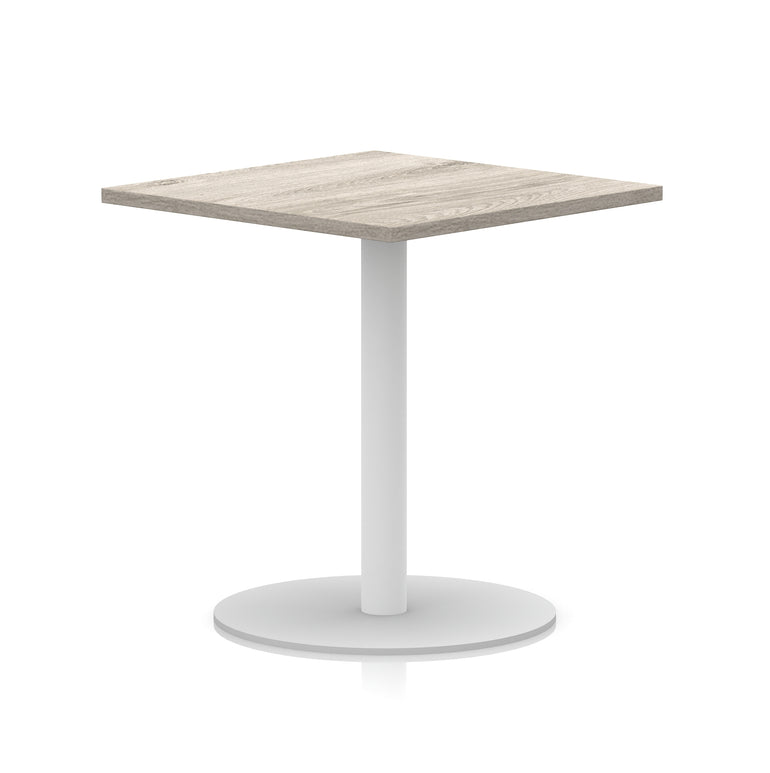 Italia Square Poseur Table White Leg