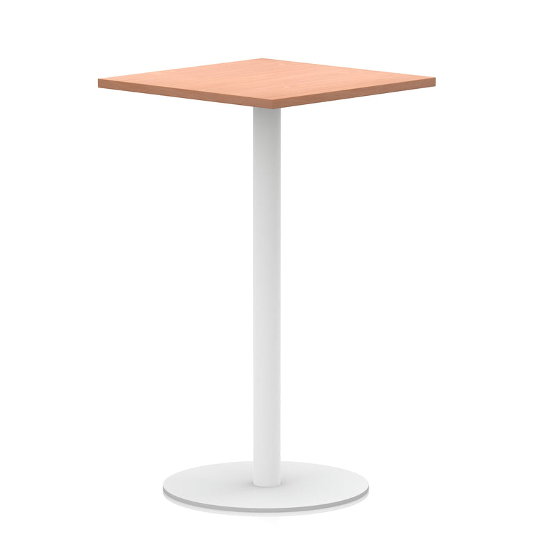 Italia Square Poseur Table White Leg