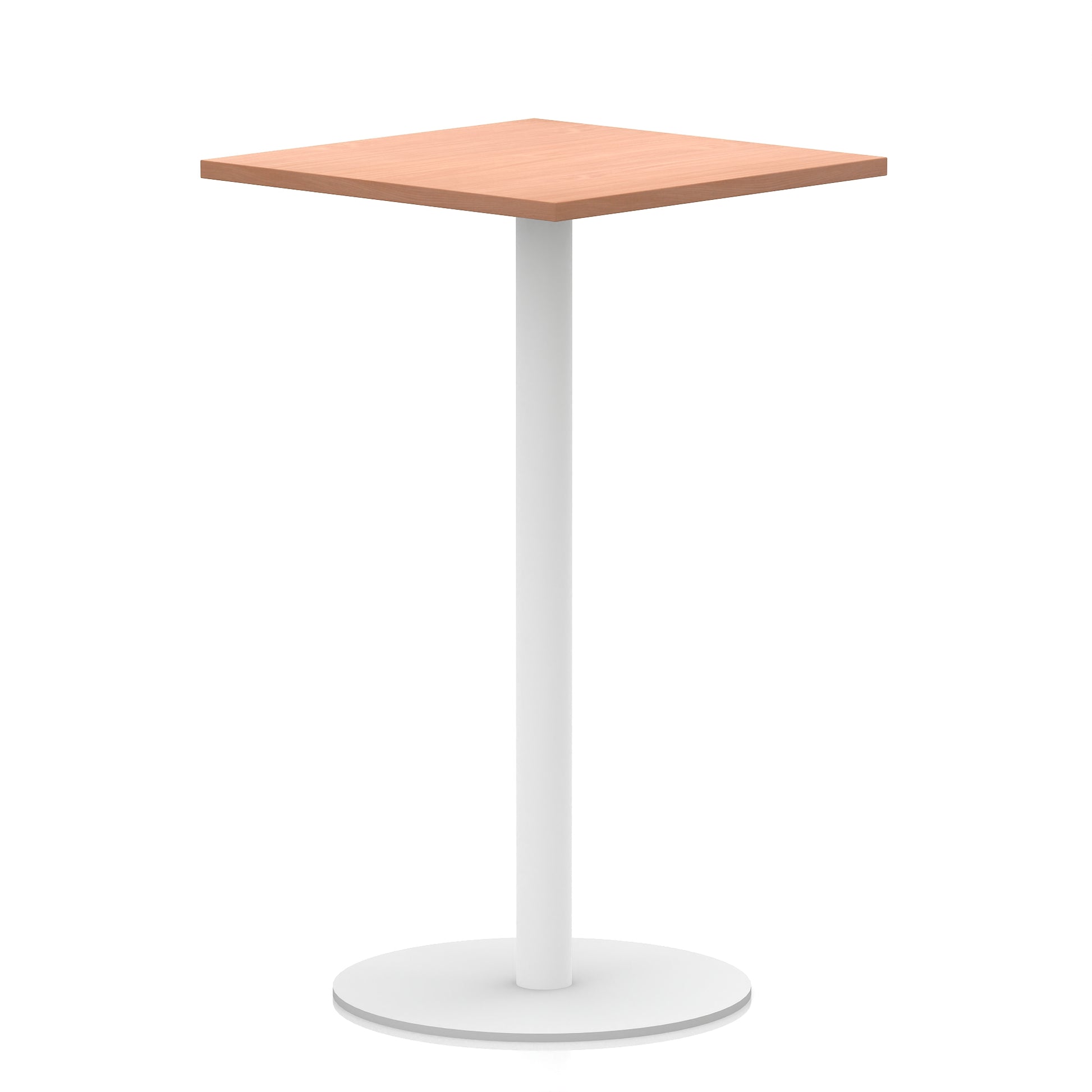 Italia Square Poseur Table White Leg