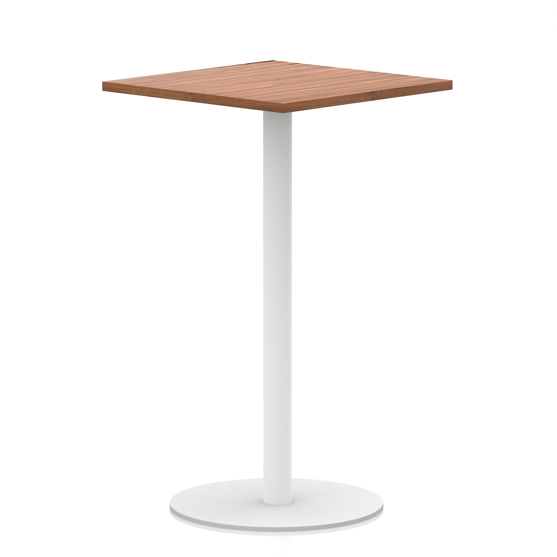 Italia Square Poseur Table White Leg