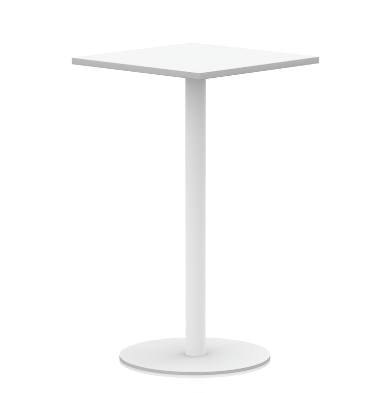 Italia Square Poseur Table White Leg