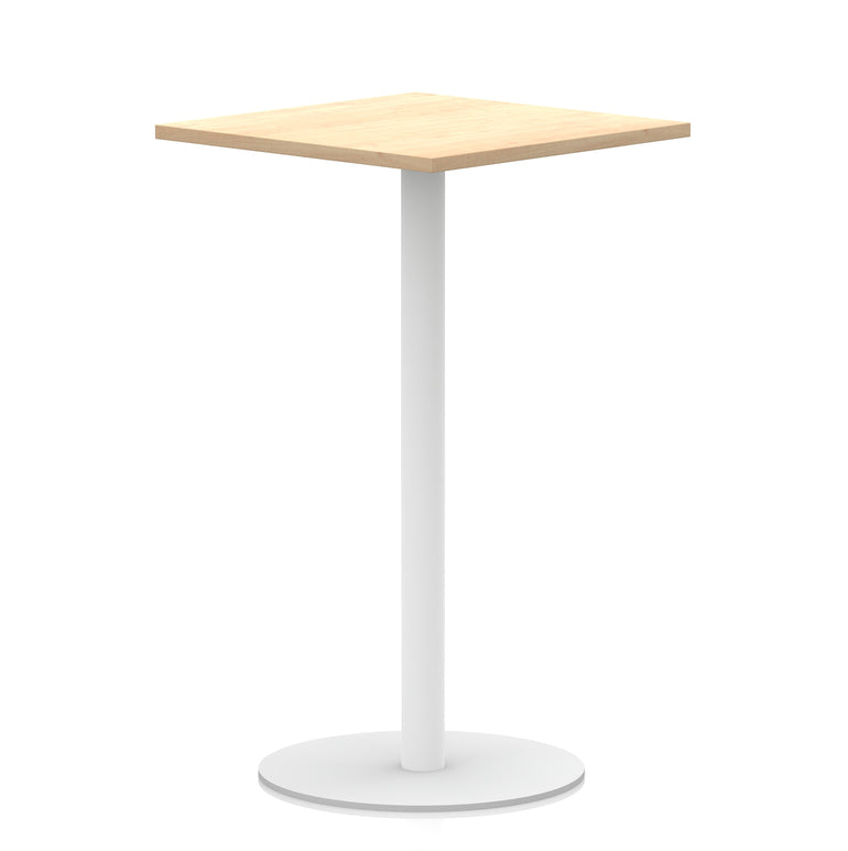 Italia Square Poseur Table White Leg