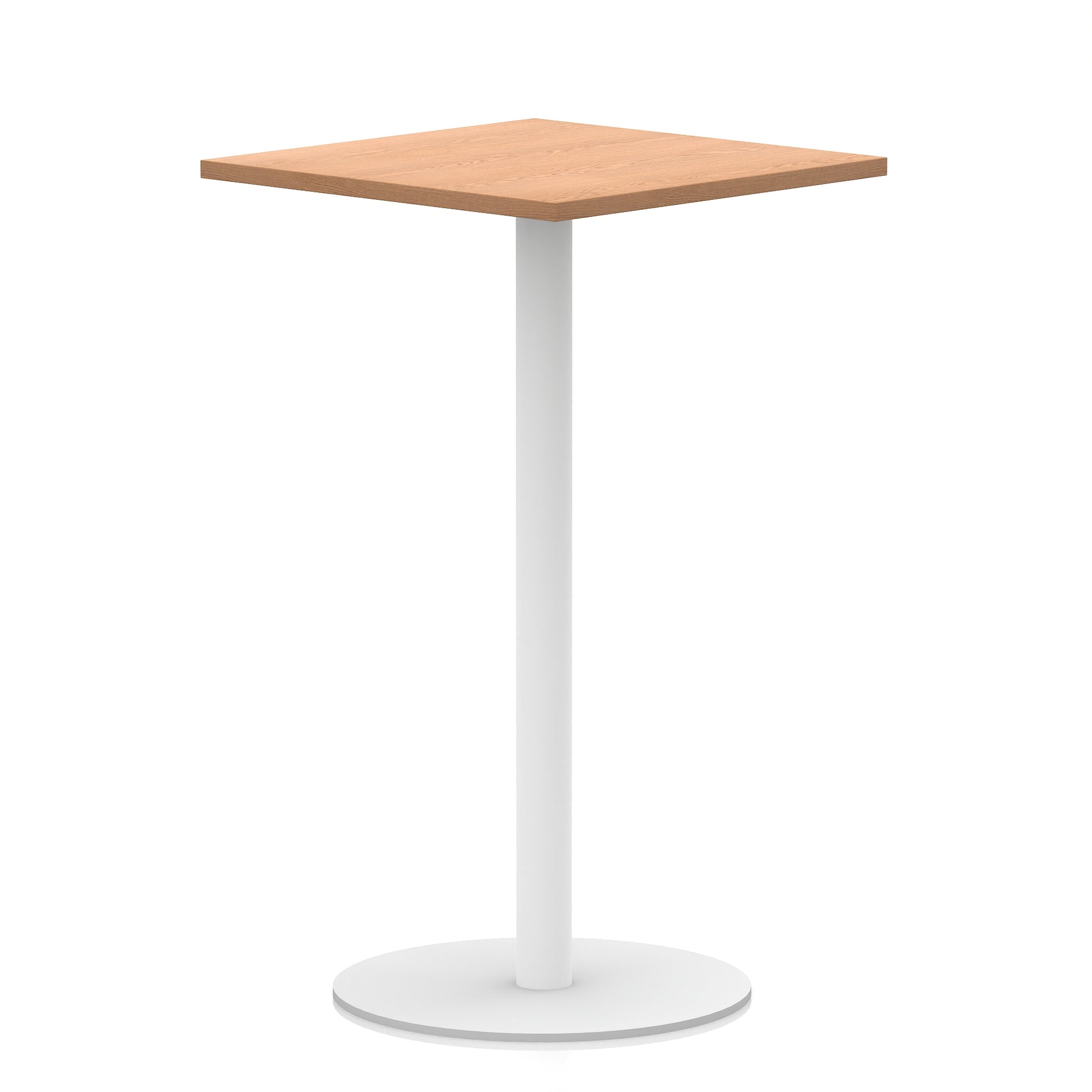 Italia Square Poseur Table White Leg