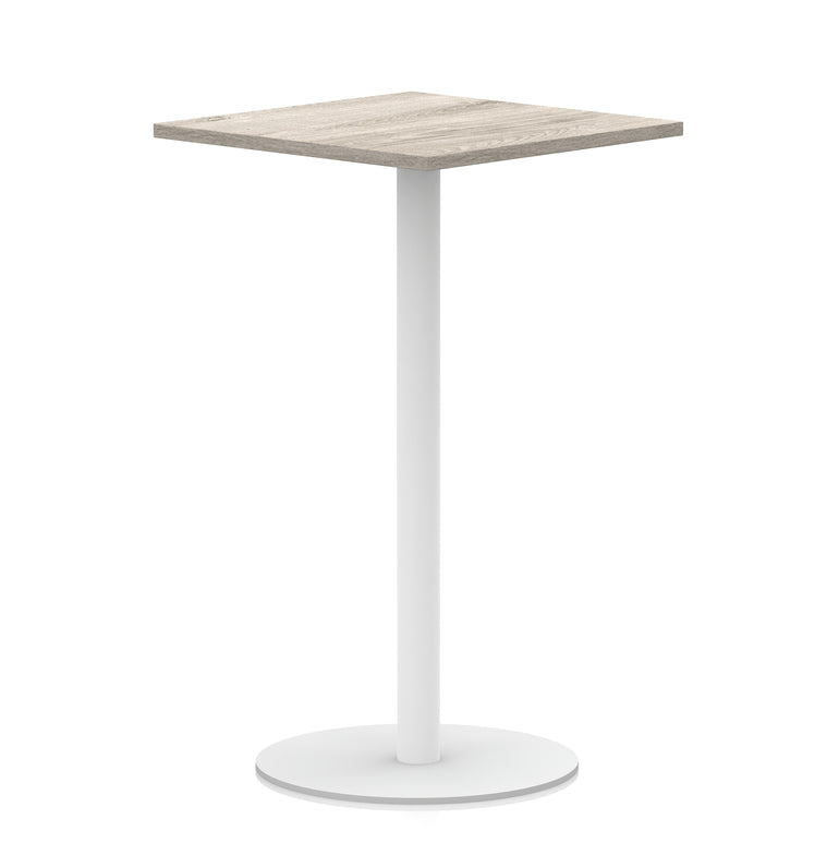 Italia Square Poseur Table White Leg
