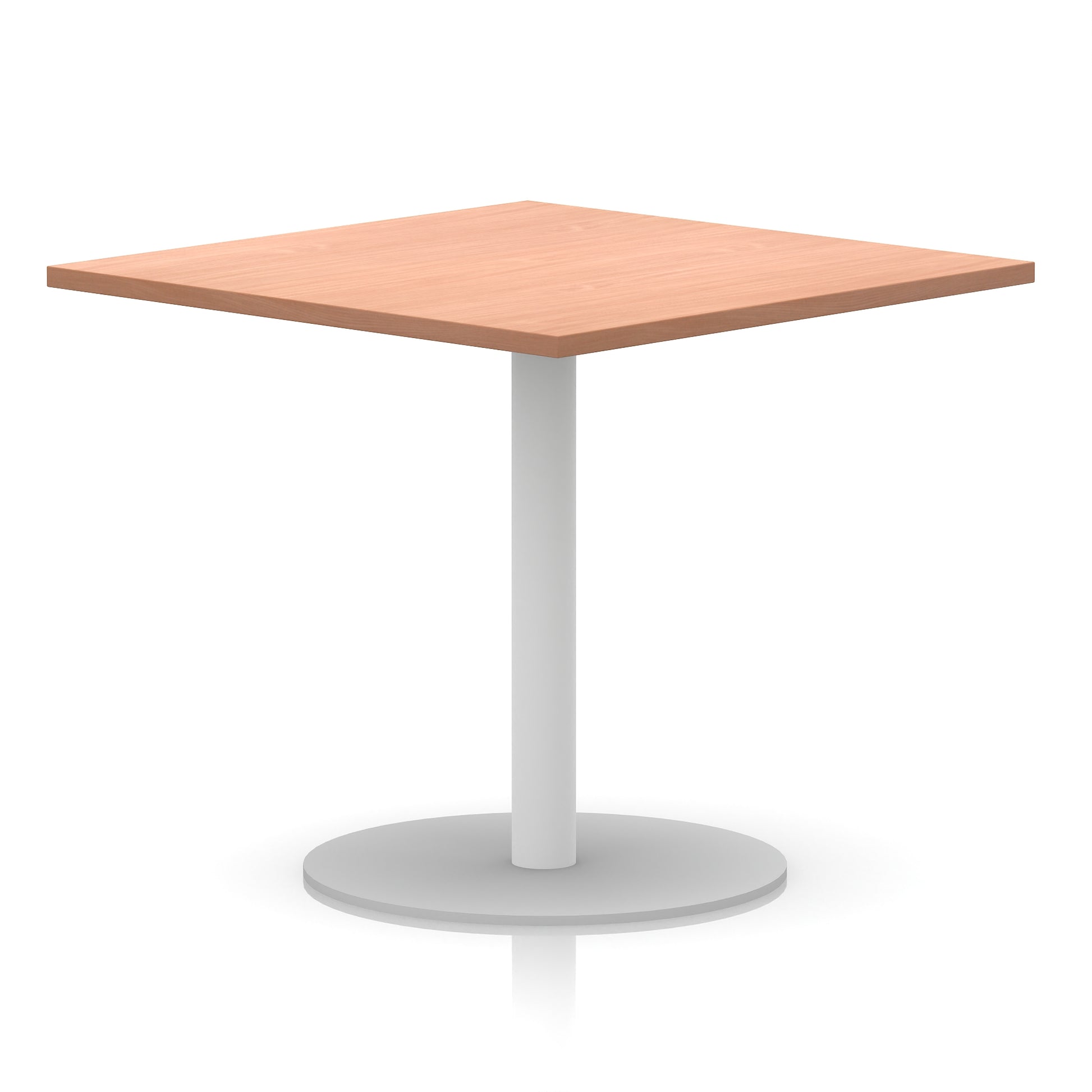 Italia Square Poseur Table White Leg