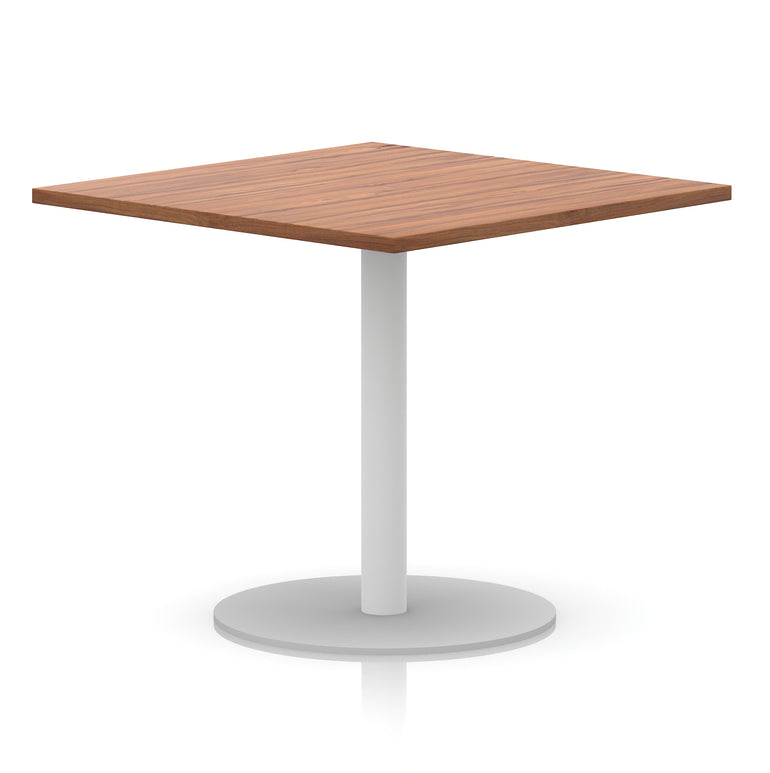 Italia Square Poseur Table White Leg