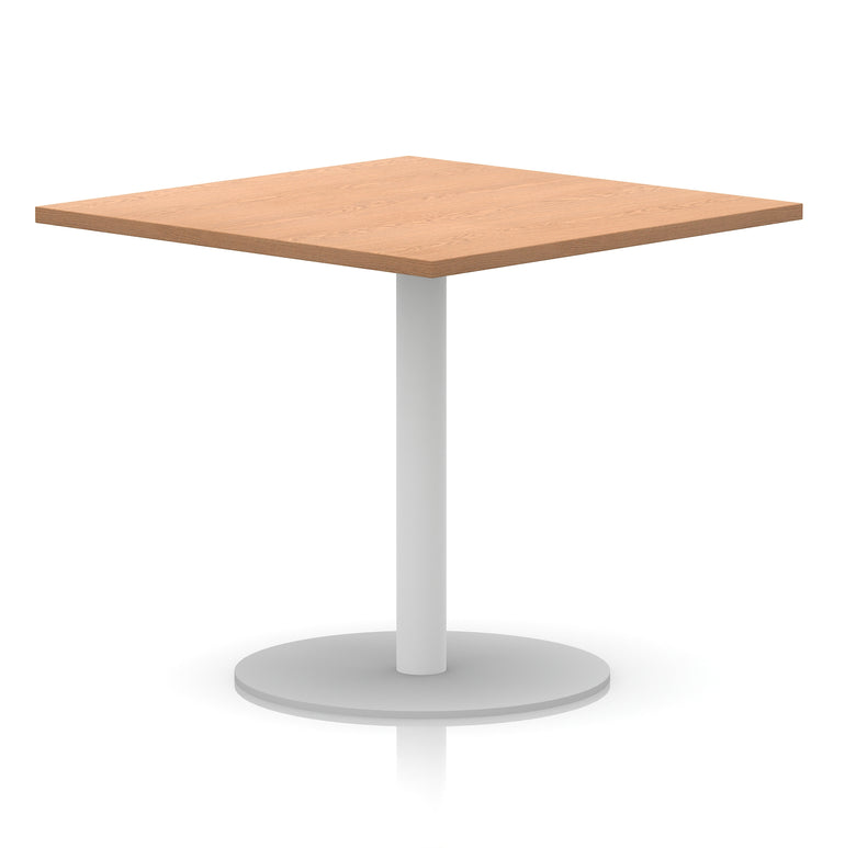 Italia Square Poseur Table White Leg