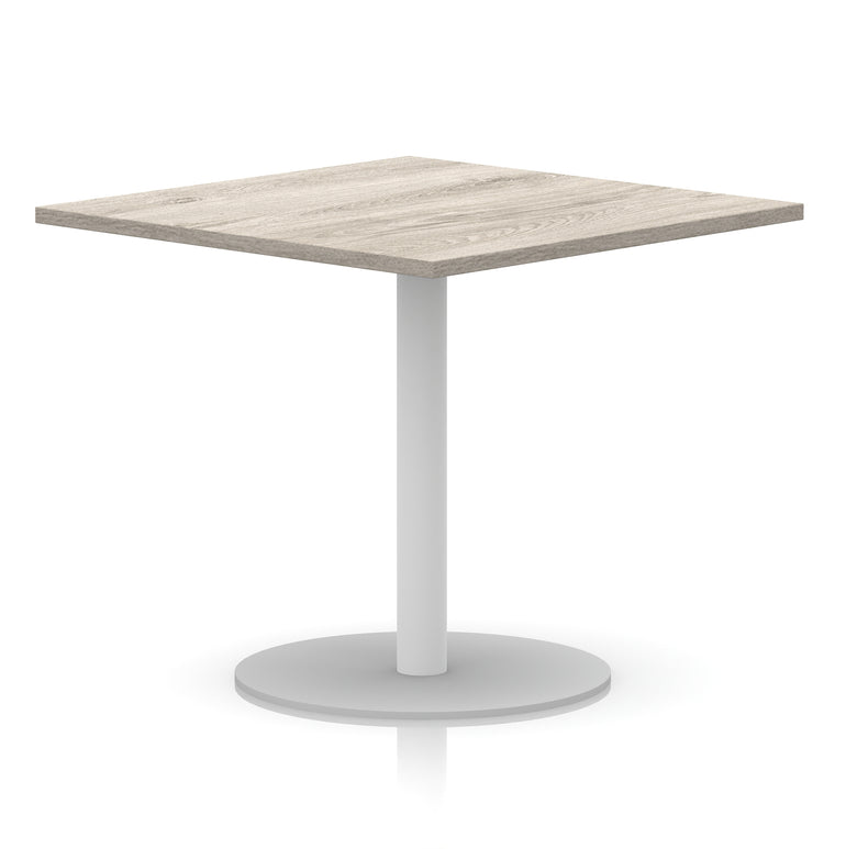 Italia Square Poseur Table White Leg
