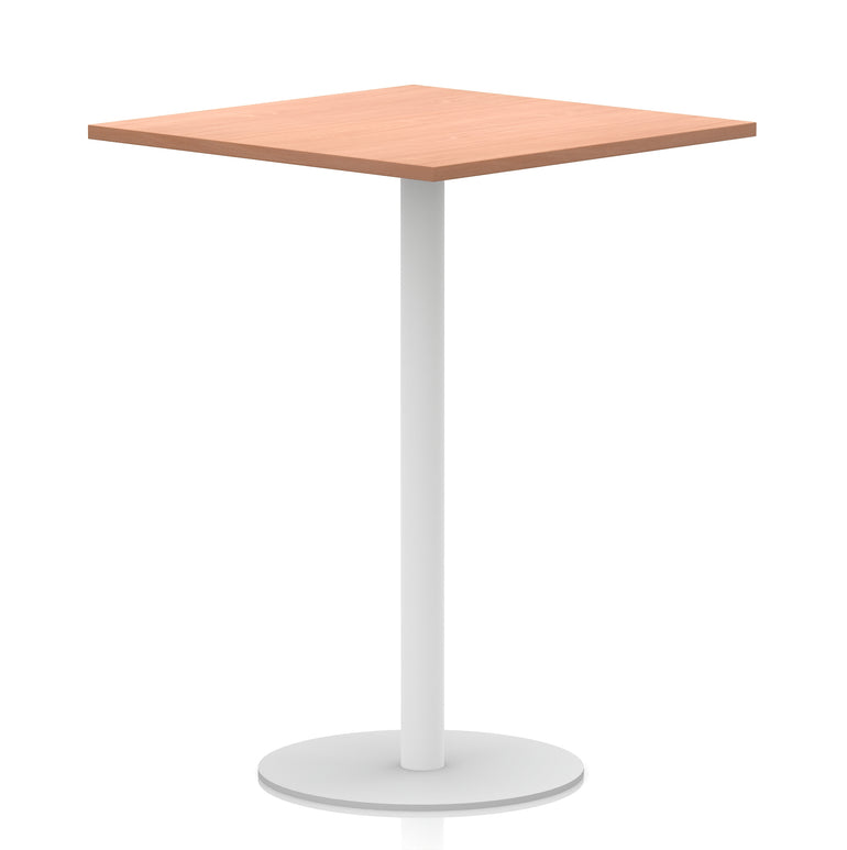 Italia Square Poseur Table White Leg