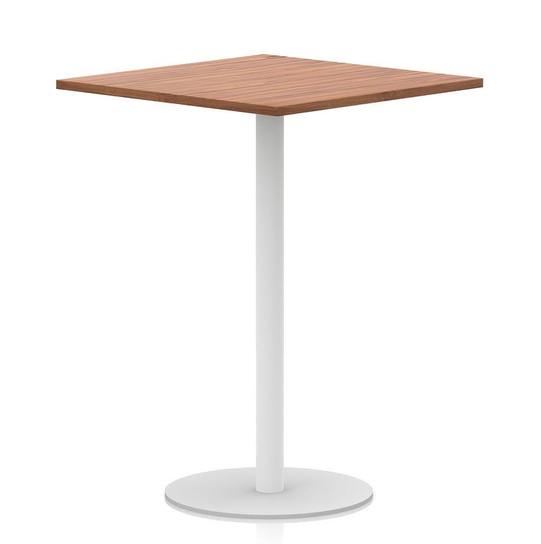 Italia Square Poseur Table White Leg