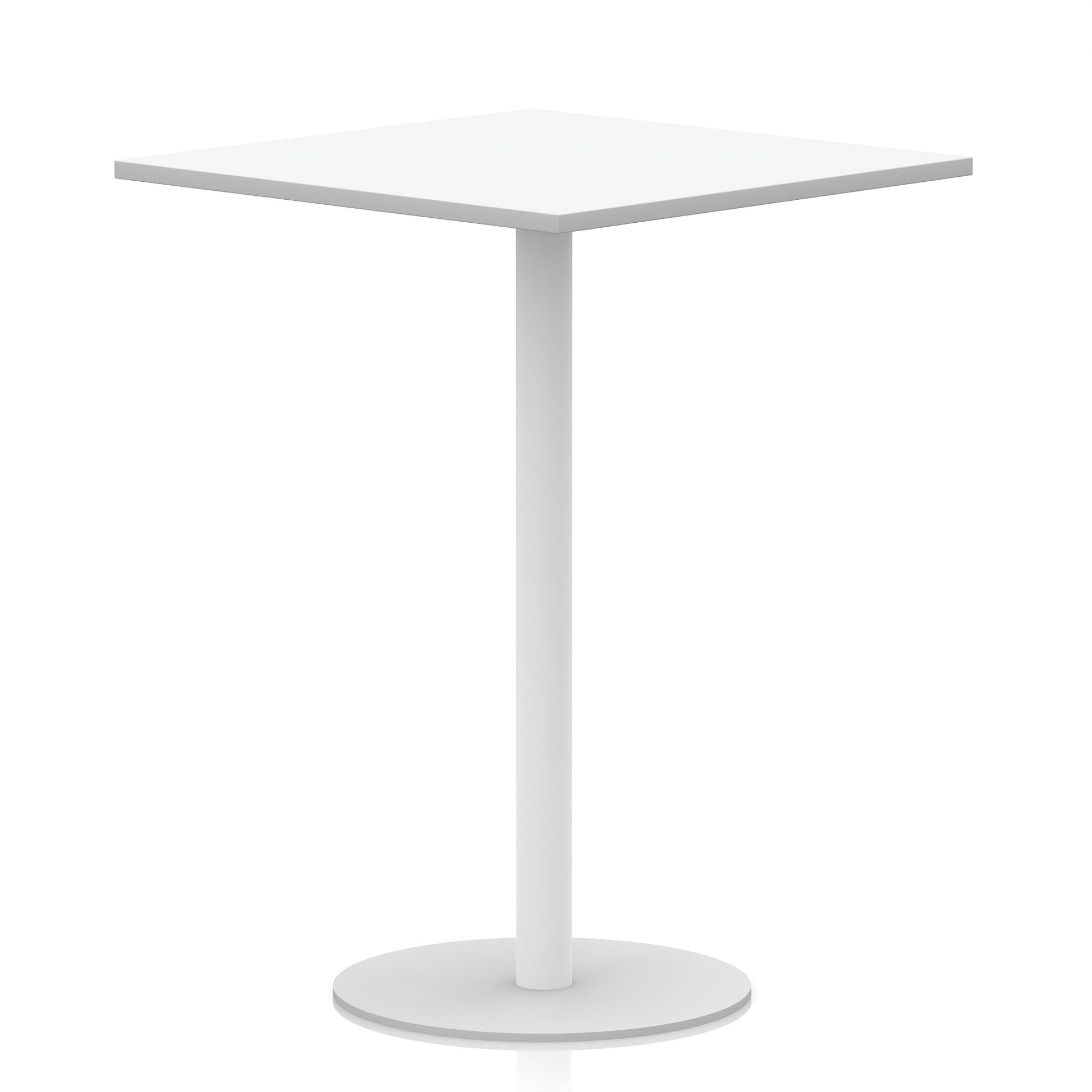 Italia Square Poseur Table White Leg