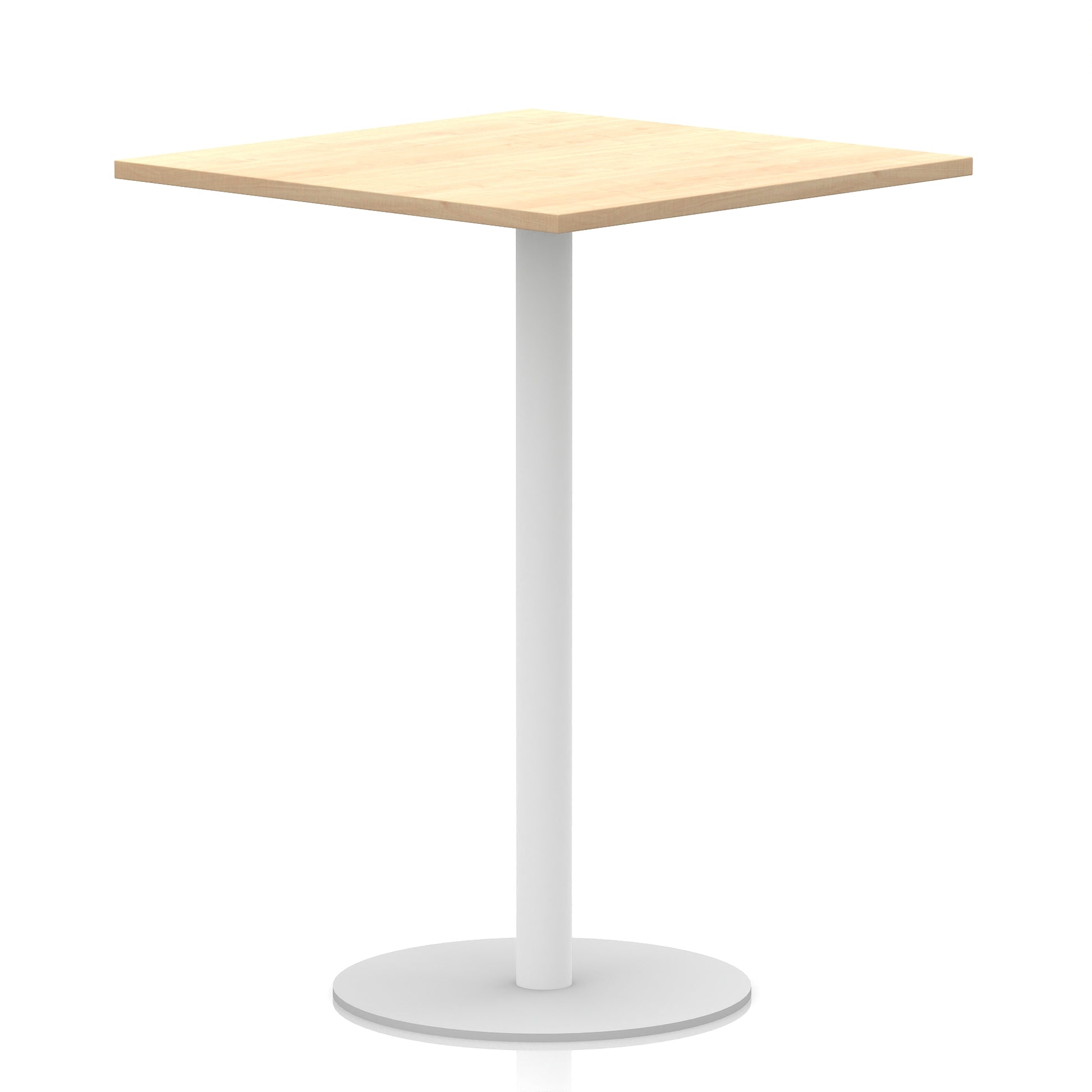 Italia Square Poseur Table White Leg