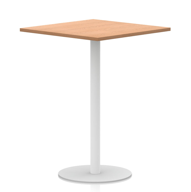 Italia Square Poseur Table White Leg