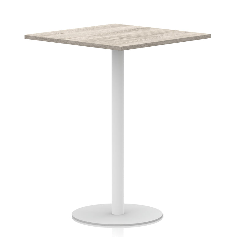 Italia Square Poseur Table White Leg
