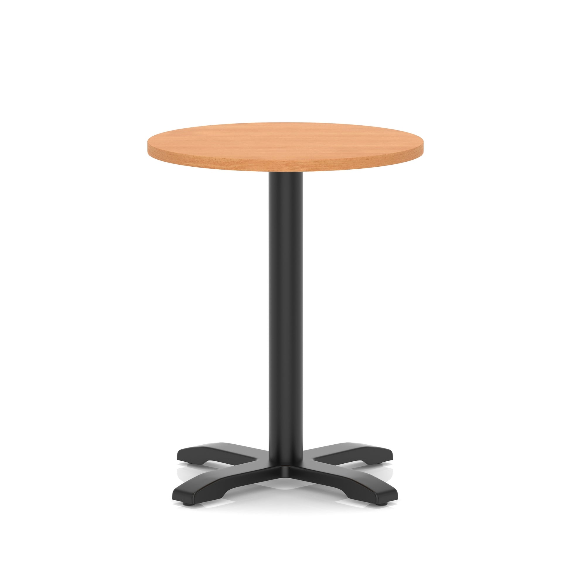Italia Round Poseur Table With Cross Base Black Leg