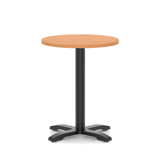 EE - Italia Round Poseur Table With Cross Base Black Leg