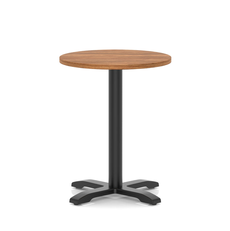 Italia Round Poseur Table With Cross Base Black Leg