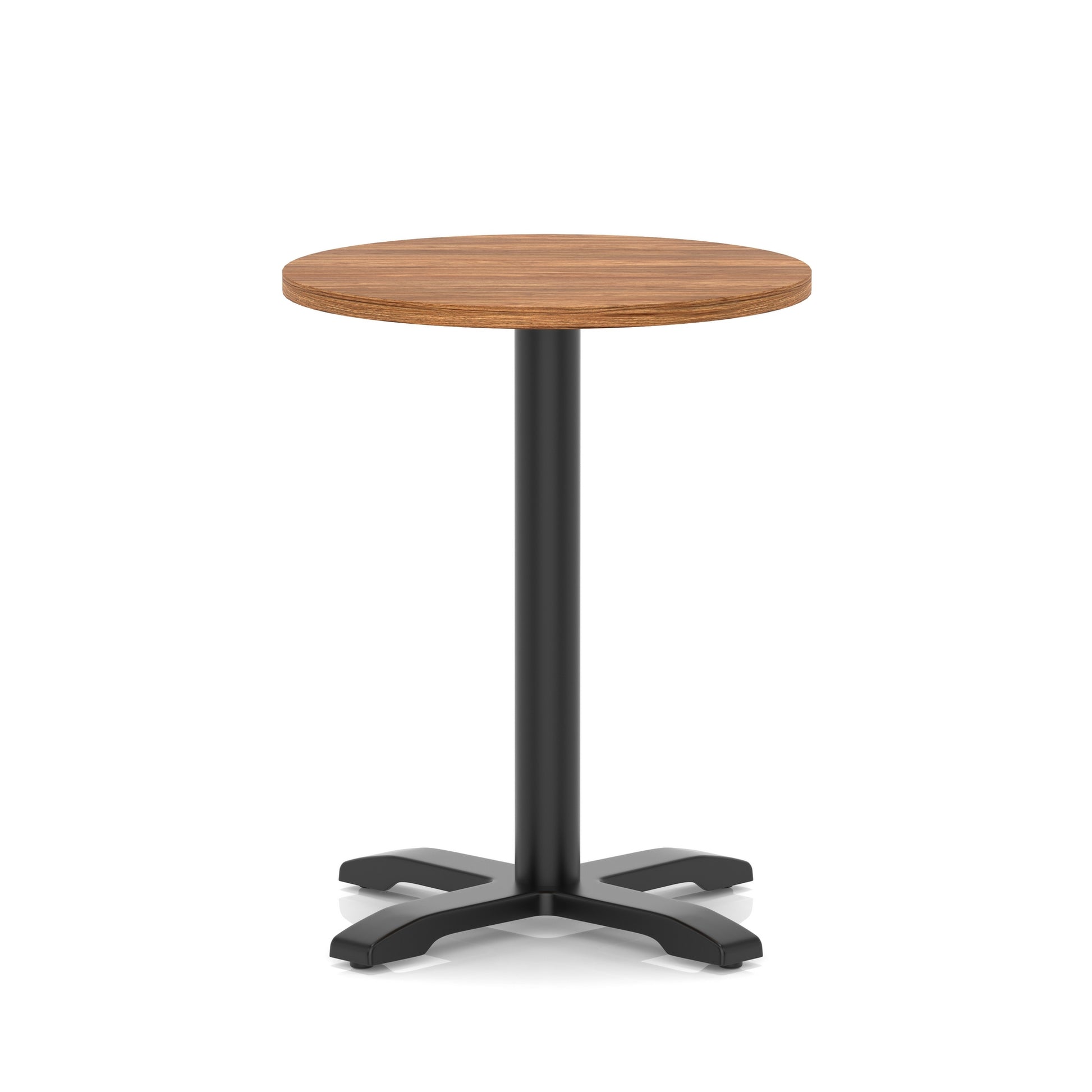 Italia Round Poseur Table With Cross Base Black Leg
