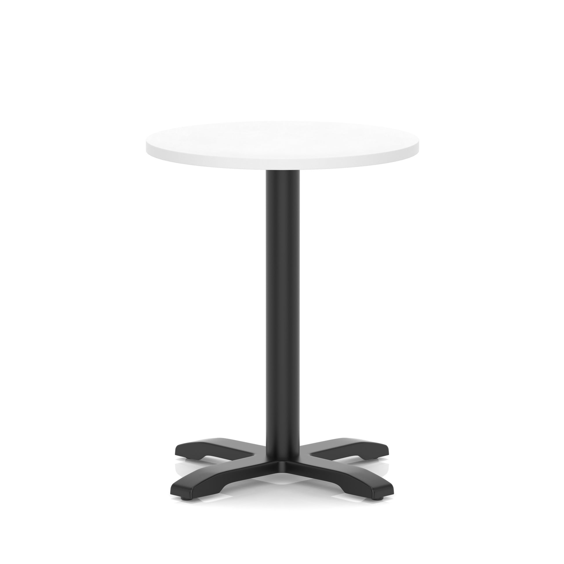 Italia Round Poseur Table With Cross Base Black Leg