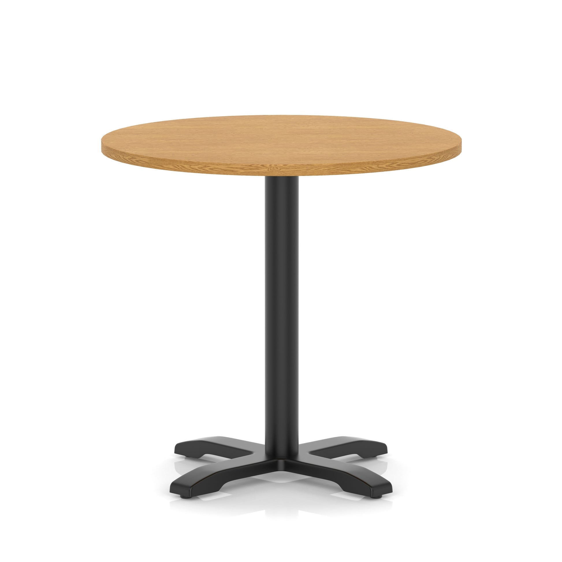 Italia Round Poseur Table With Cross Base Black Leg
