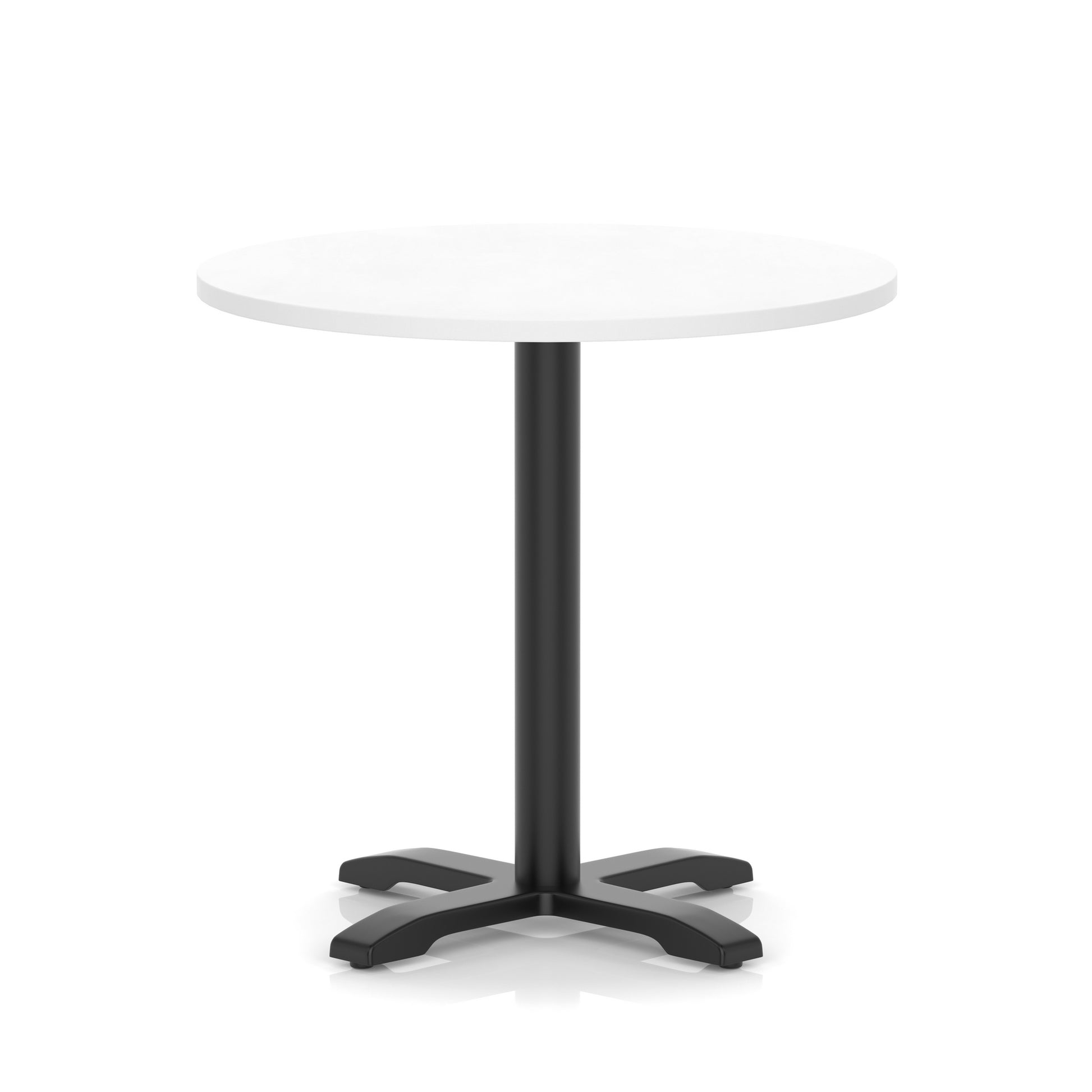 Italia Round Poseur Table With Cross Base Black Leg