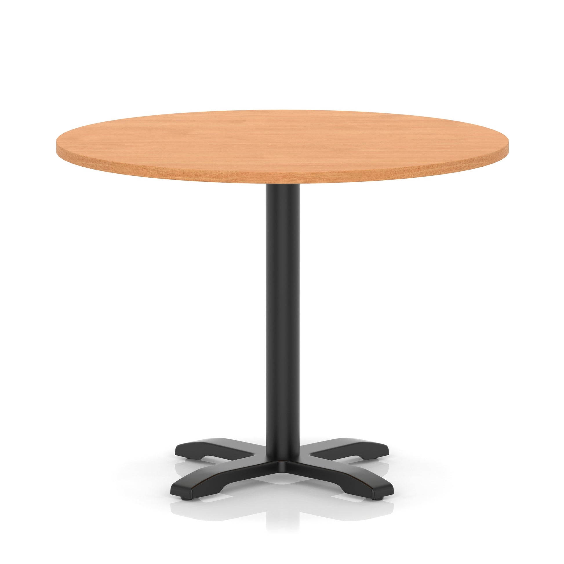 Italia Round Poseur Table With Cross Base Black Leg