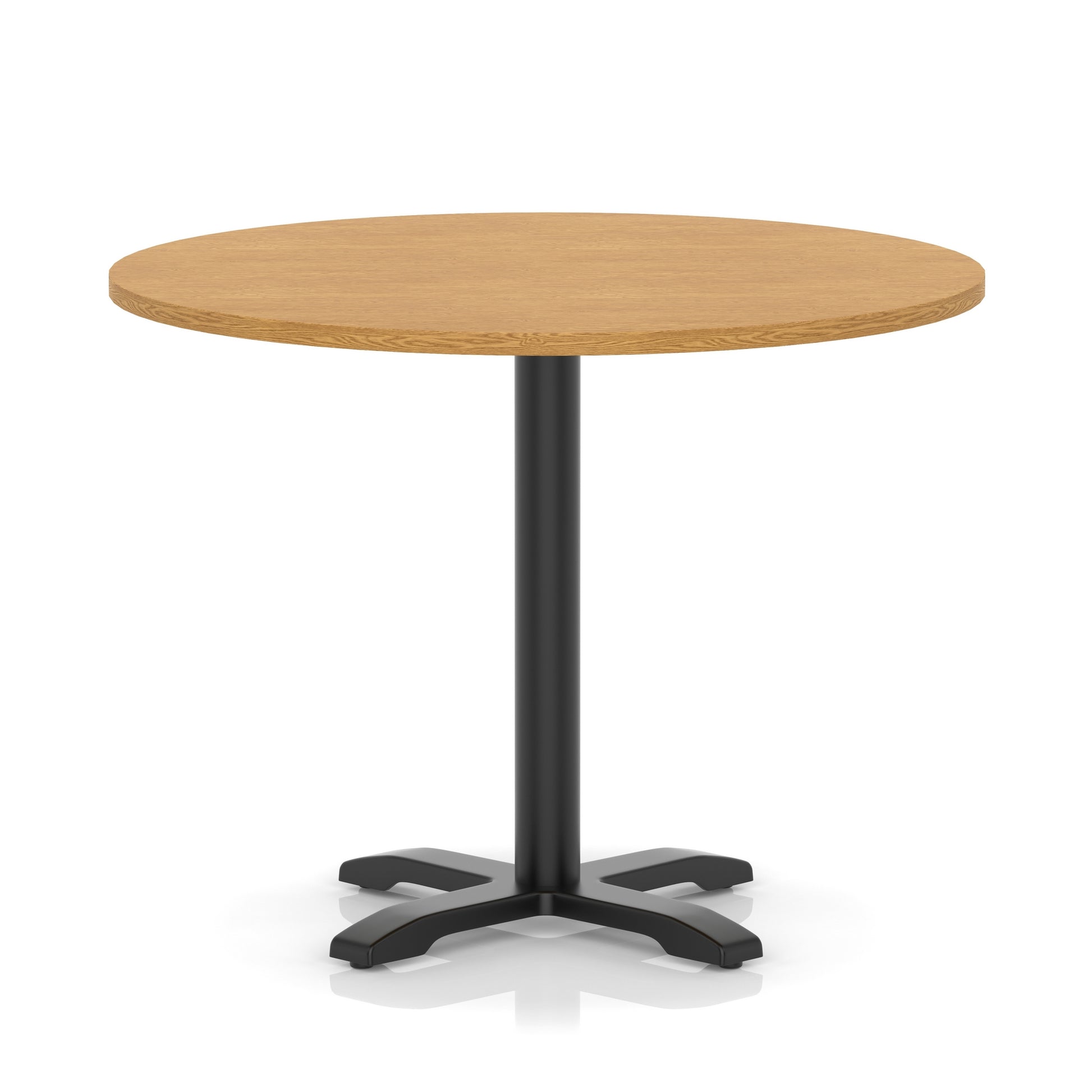 Italia Round Poseur Table With Cross Base Black Leg