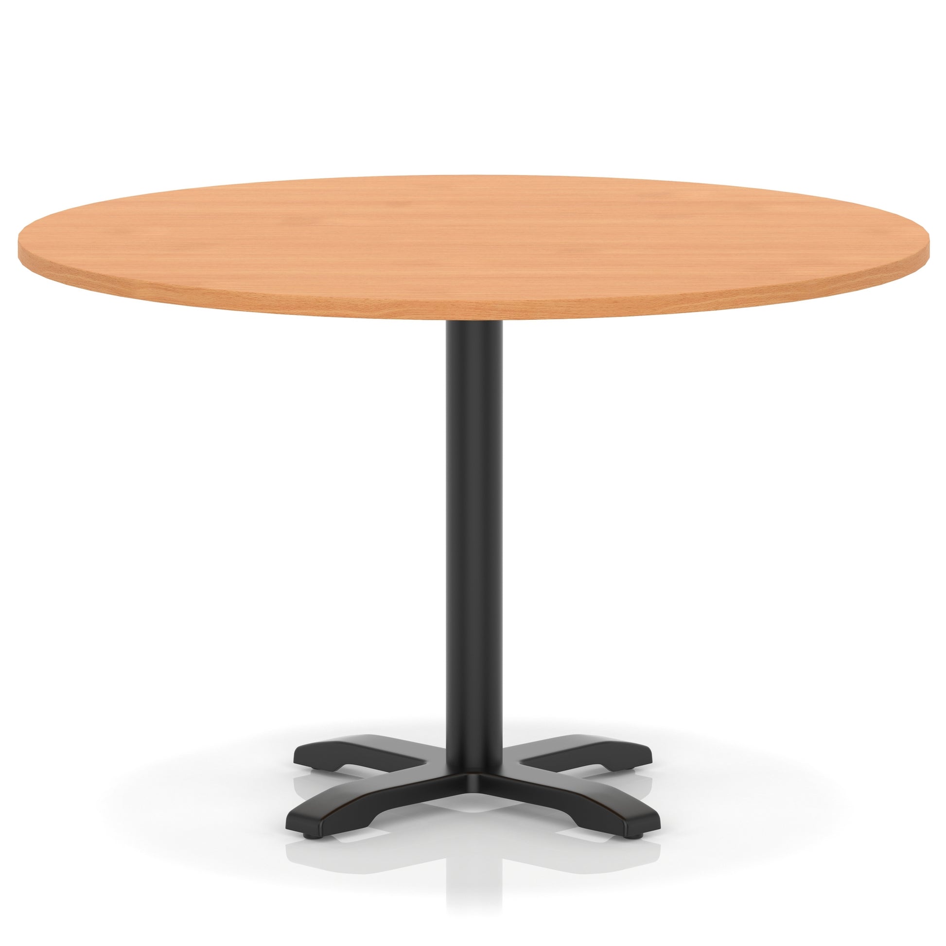 Italia Round Poseur Table With Cross Base Black Leg