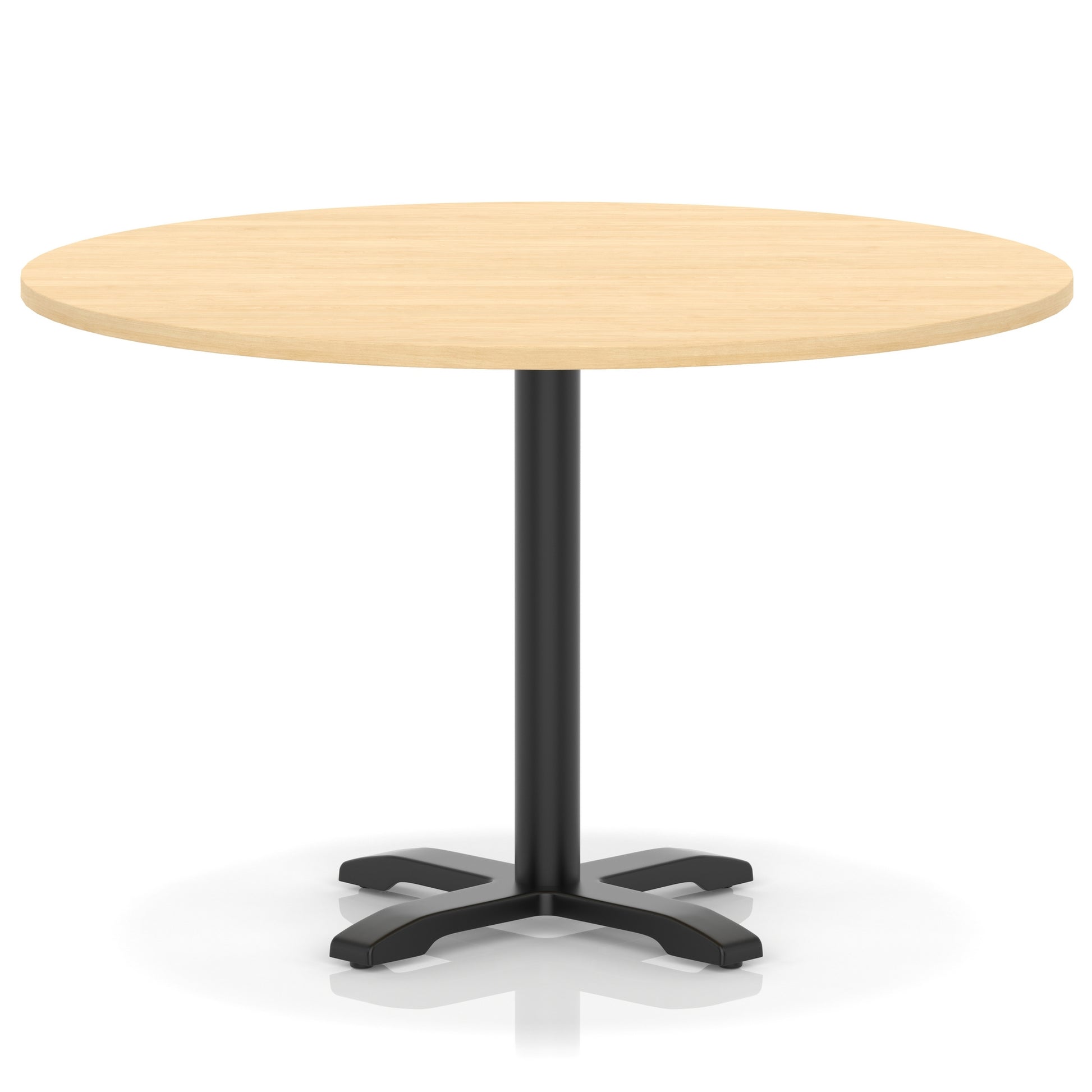 Italia Round Poseur Table With Cross Base Black Leg