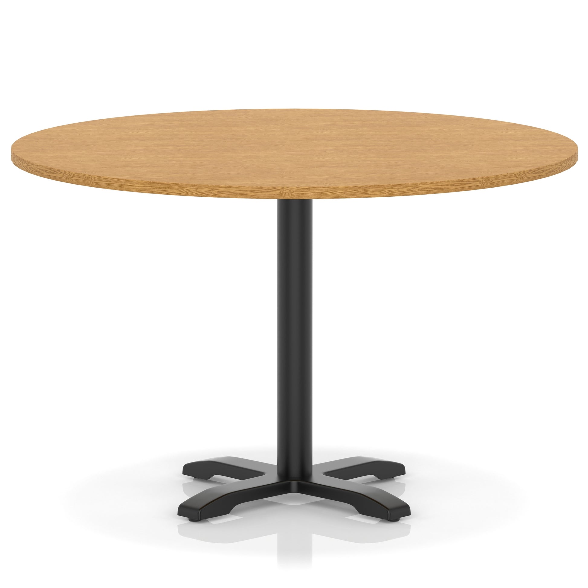 Italia Round Poseur Table With Cross Base Black Leg