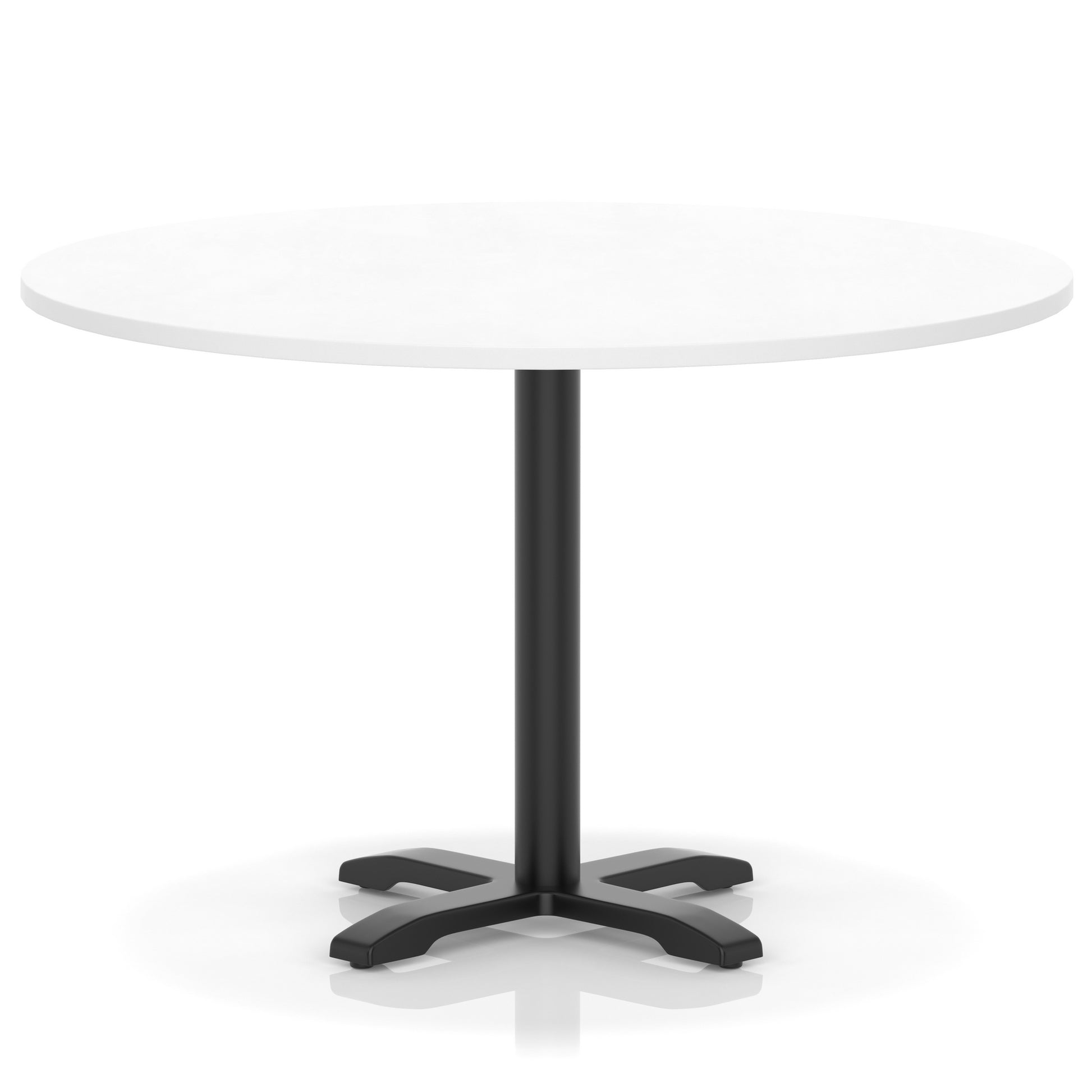 Italia Round Poseur Table With Cross Base Black Leg