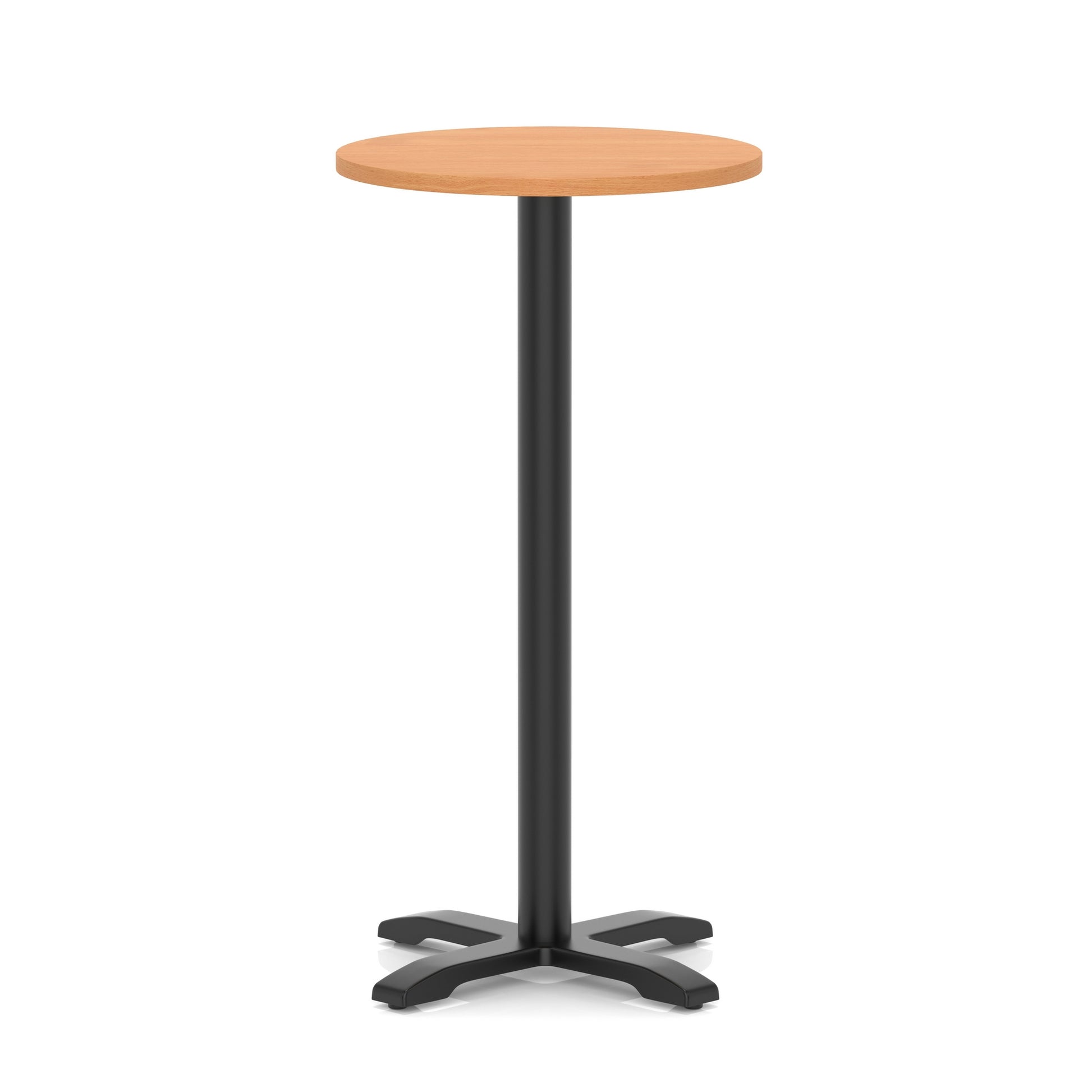 Italia Round Poseur Table With Cross Base Black Leg