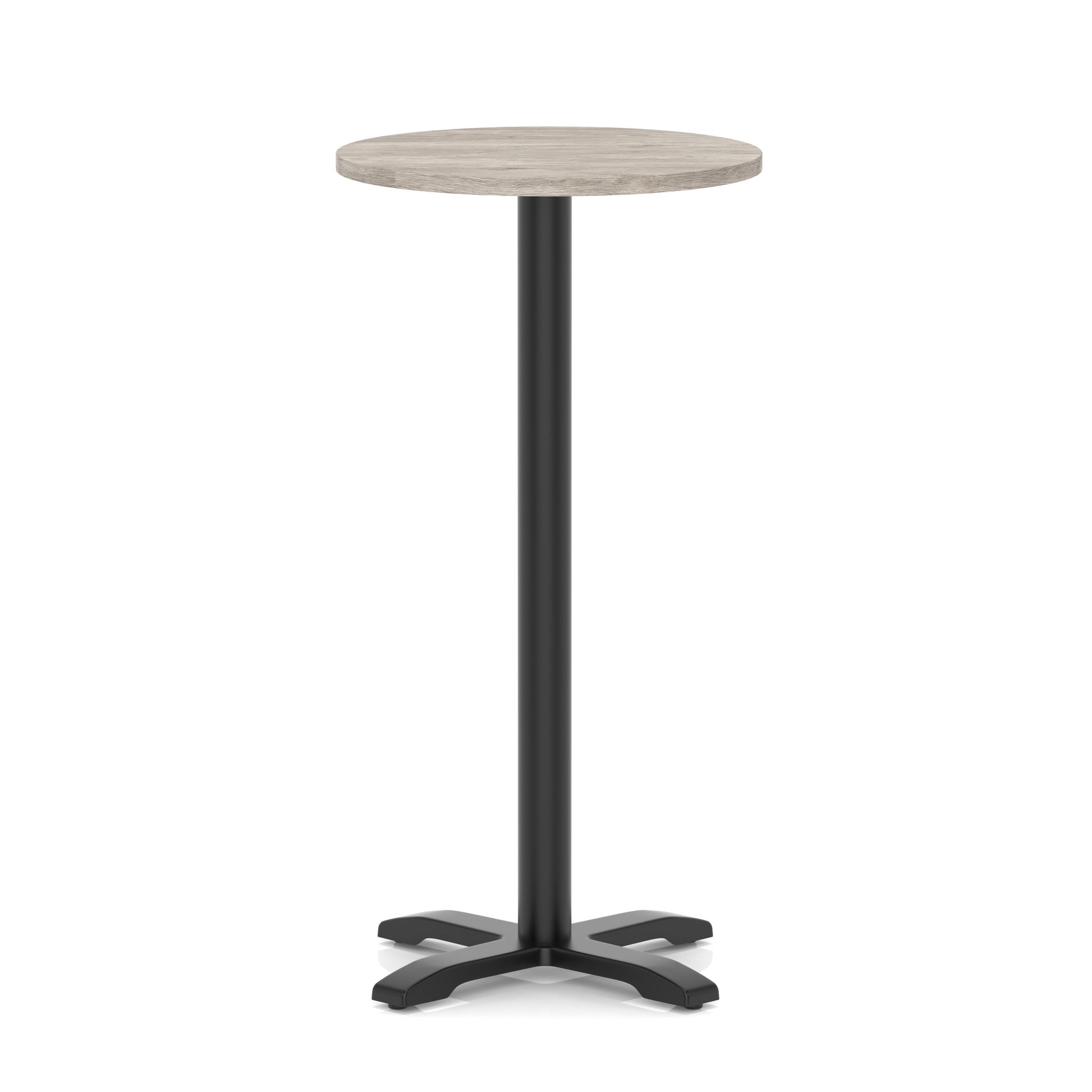 Italia Round Poseur Table With Cross Base Black Leg