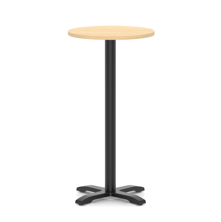 Italia Round Poseur Table With Cross Base Black Leg