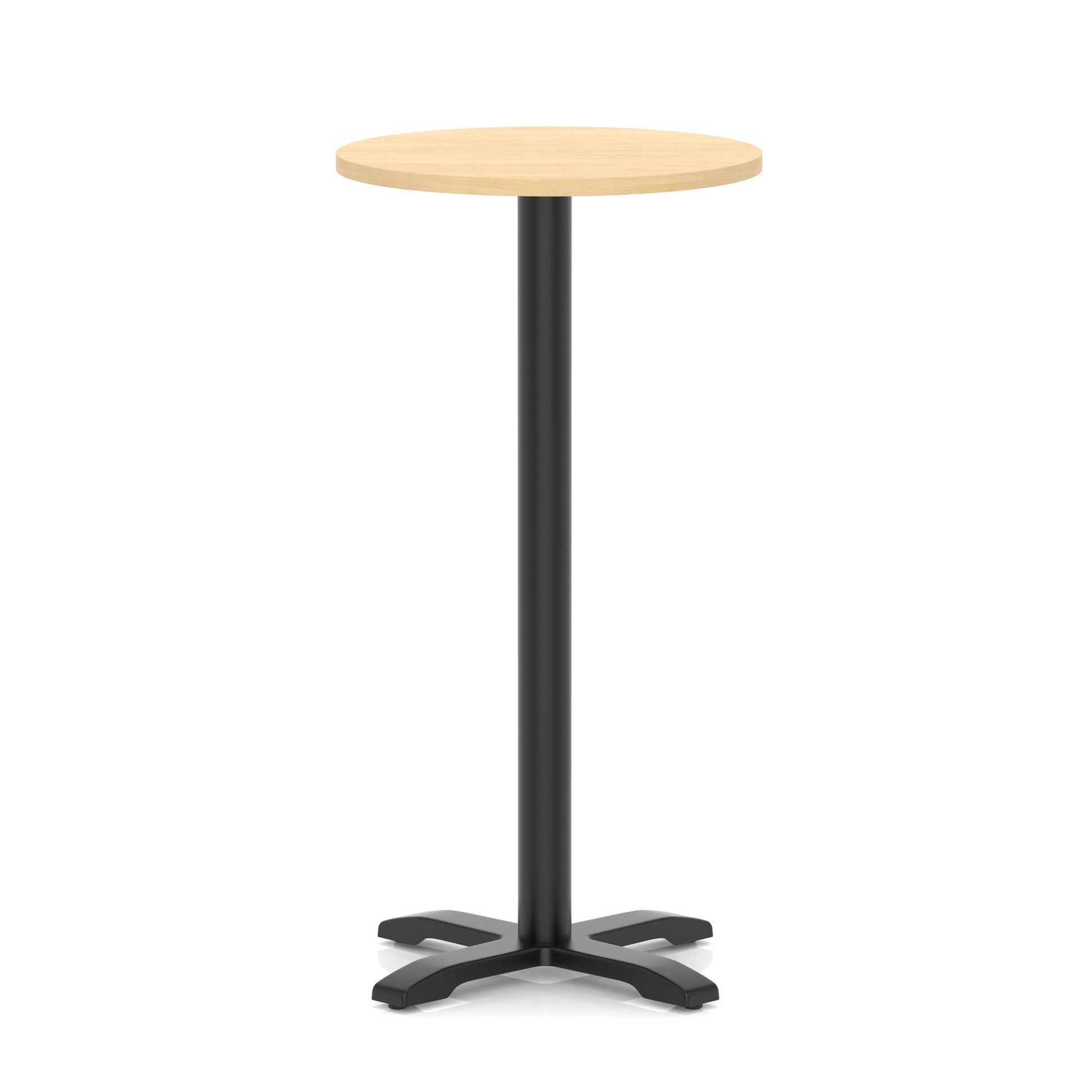 Italia Round Poseur Table With Cross Base Black Leg