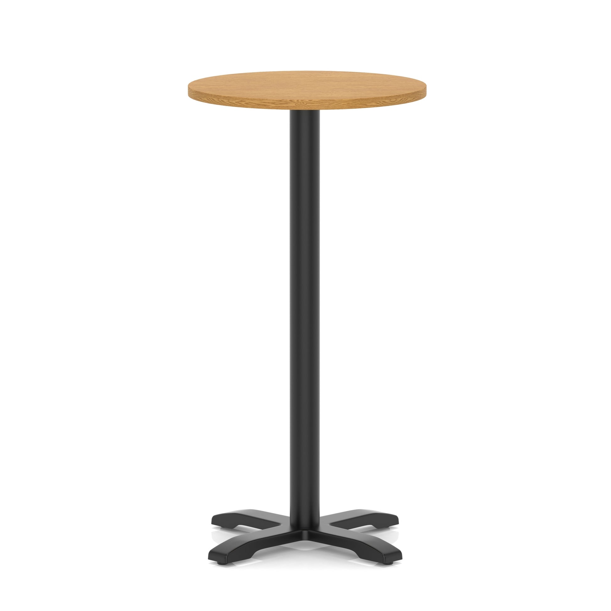 Italia Round Poseur Table With Cross Base Black Leg