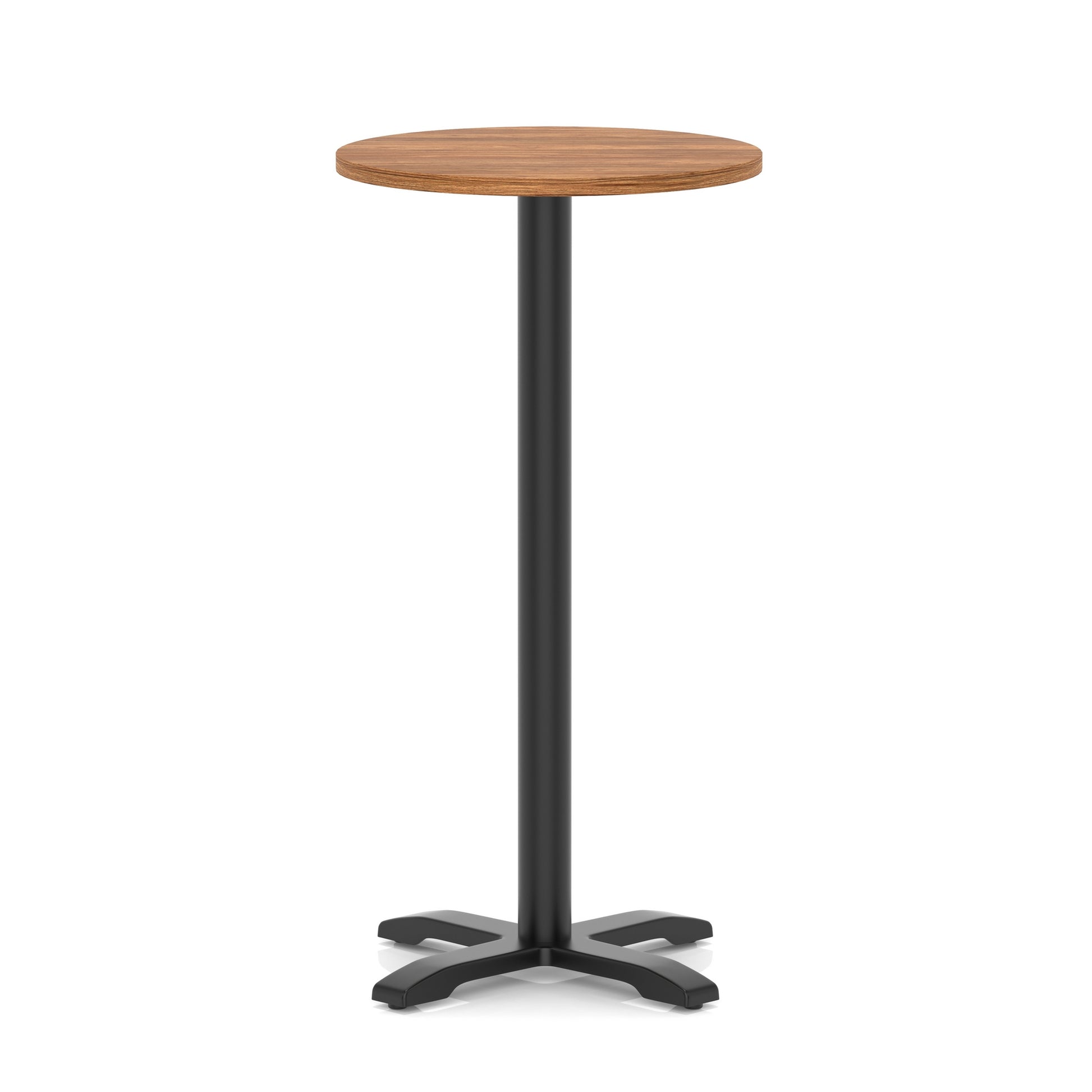 Italia Round Poseur Table With Cross Base Black Leg