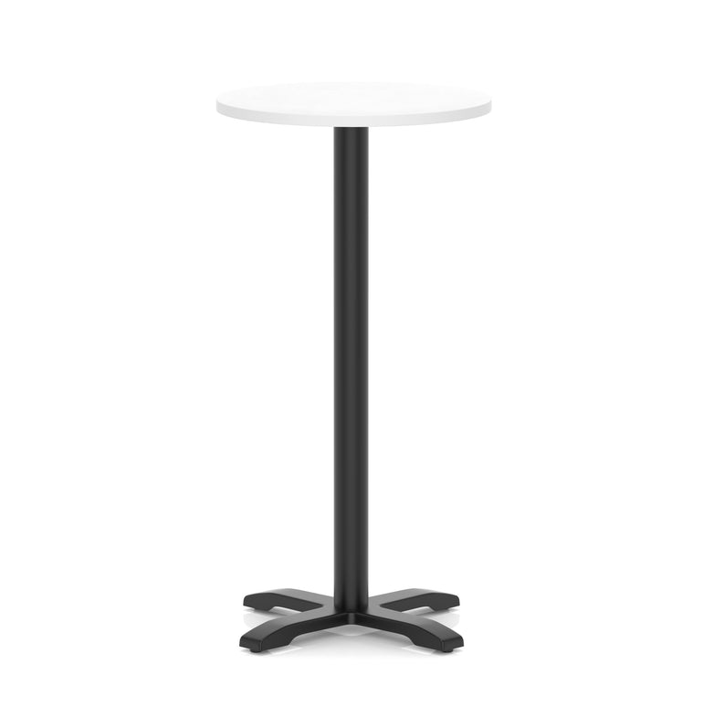 Italia Round Poseur Table With Cross Base Black Leg