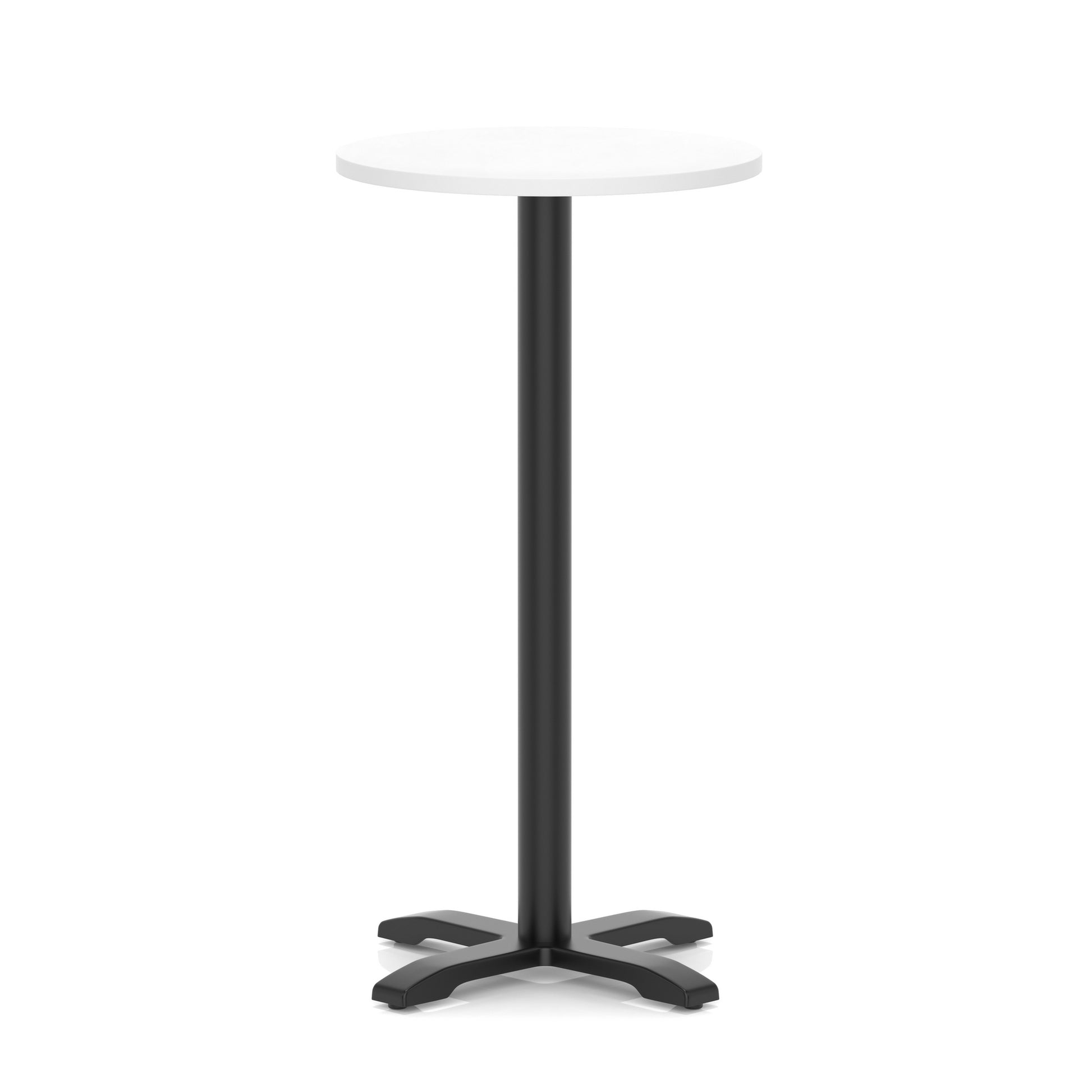 Italia Round Poseur Table With Cross Base Black Leg