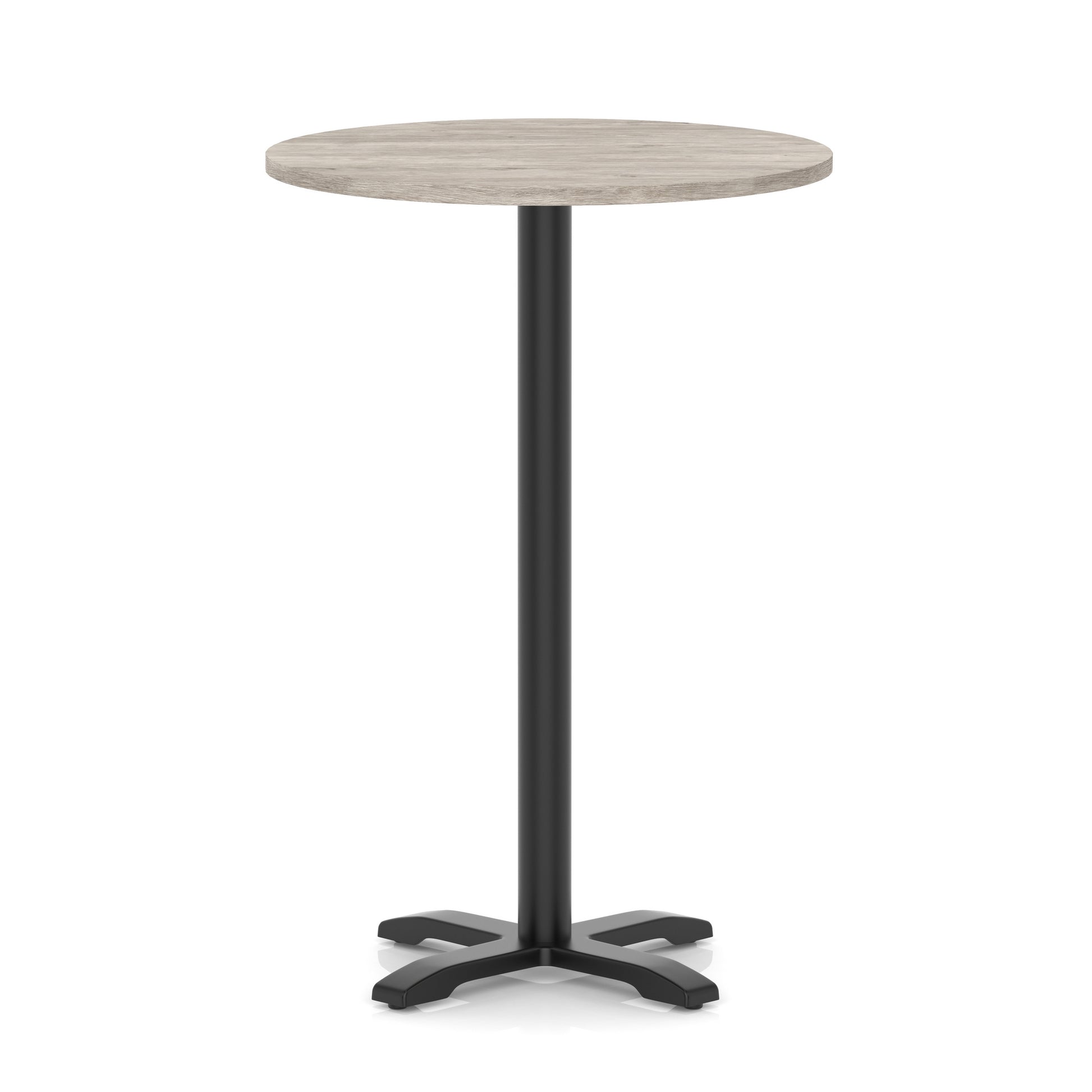 Italia Round Poseur Table With Cross Base Black Leg