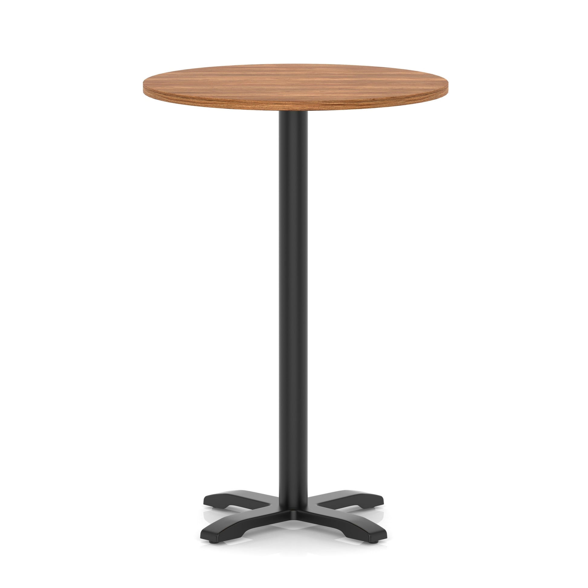 Italia Round Poseur Table With Cross Base Black Leg
