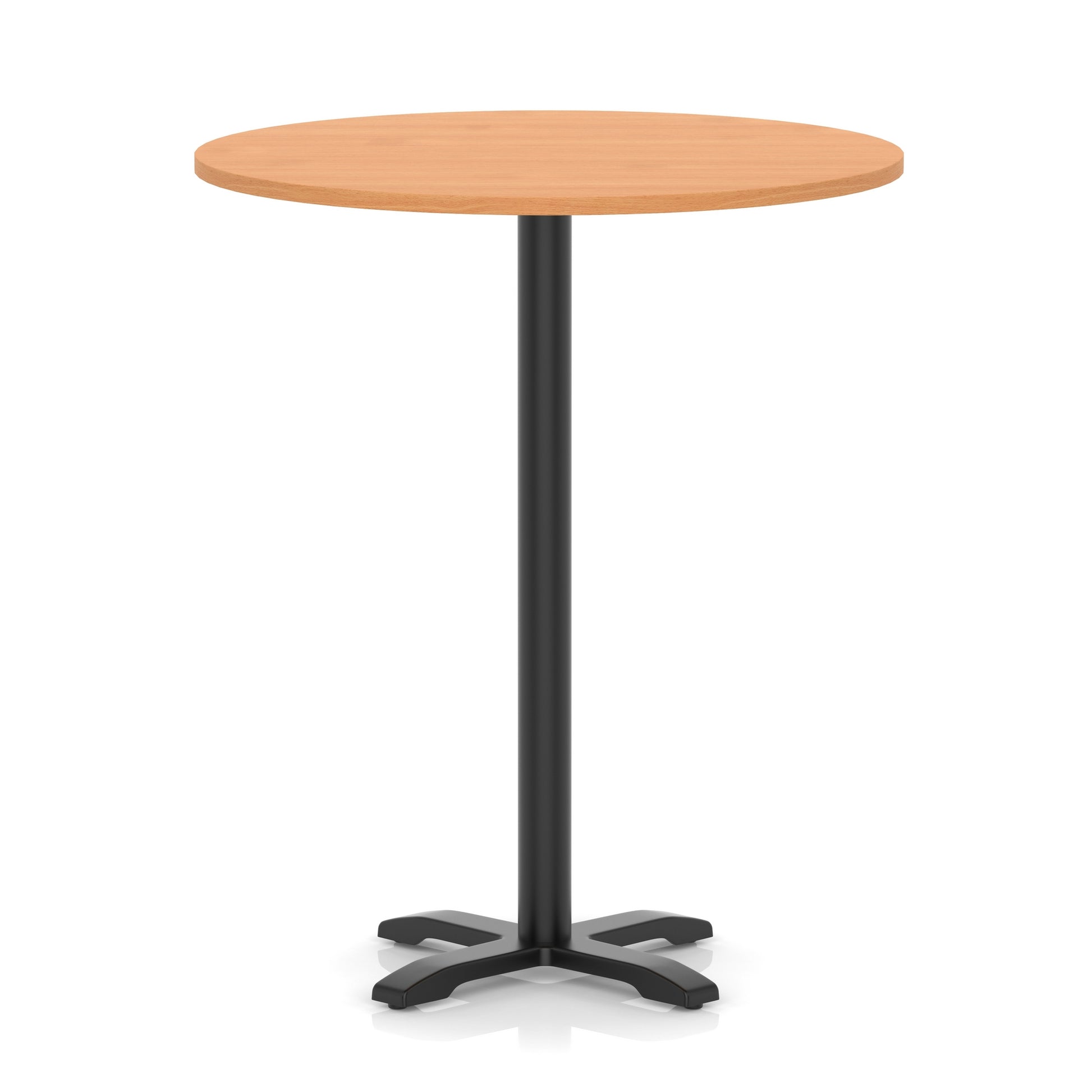 Italia Round Poseur Table With Cross Base Black Leg